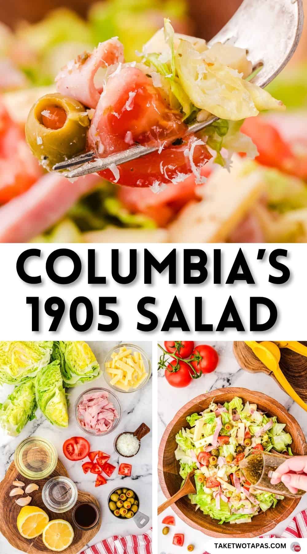 Pinterest pin image for 1905 Salad recipe