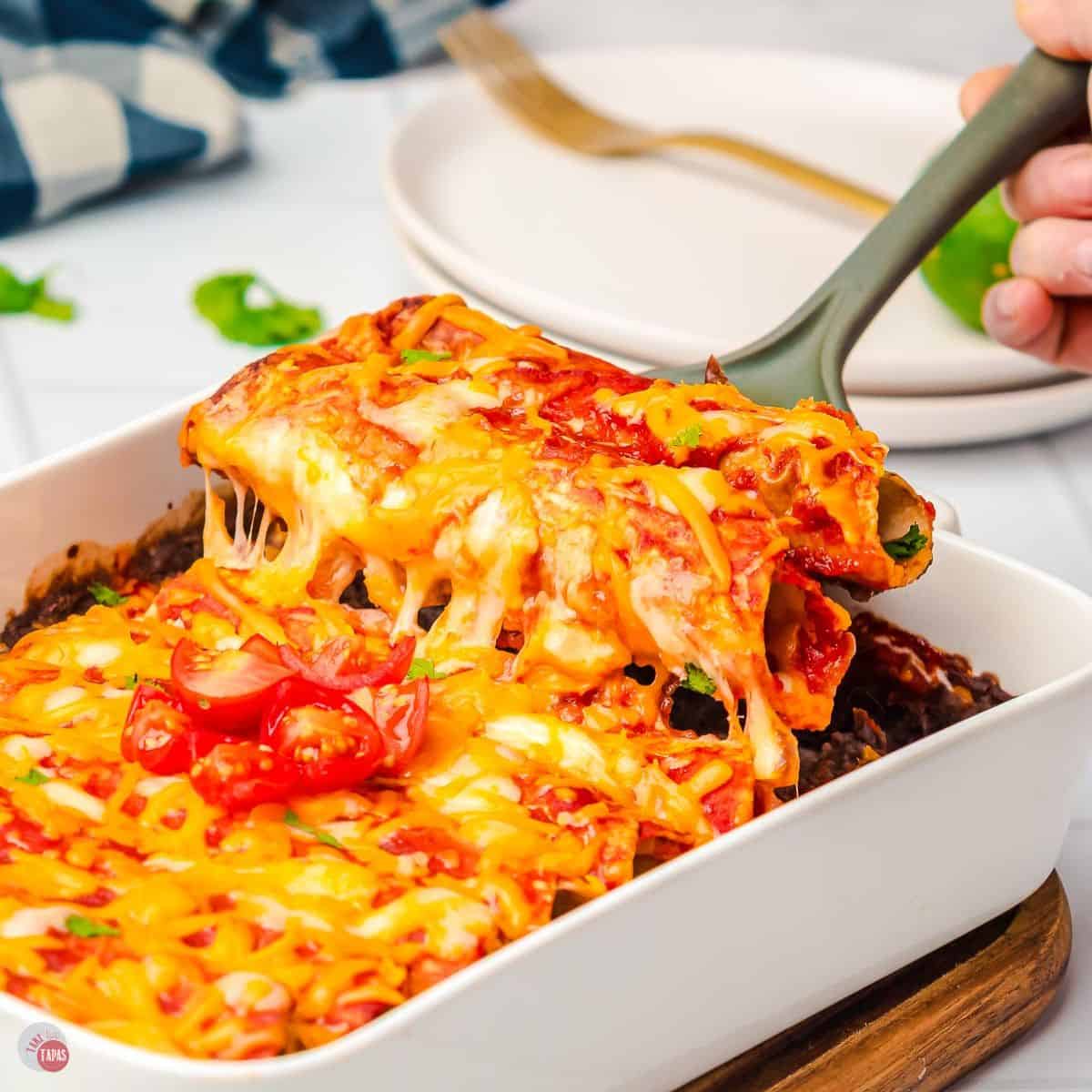 lazy enchiladas recipe featured image