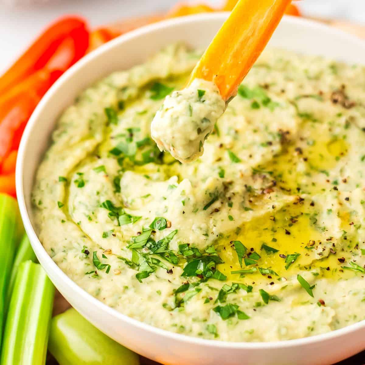white bean hummus featured image