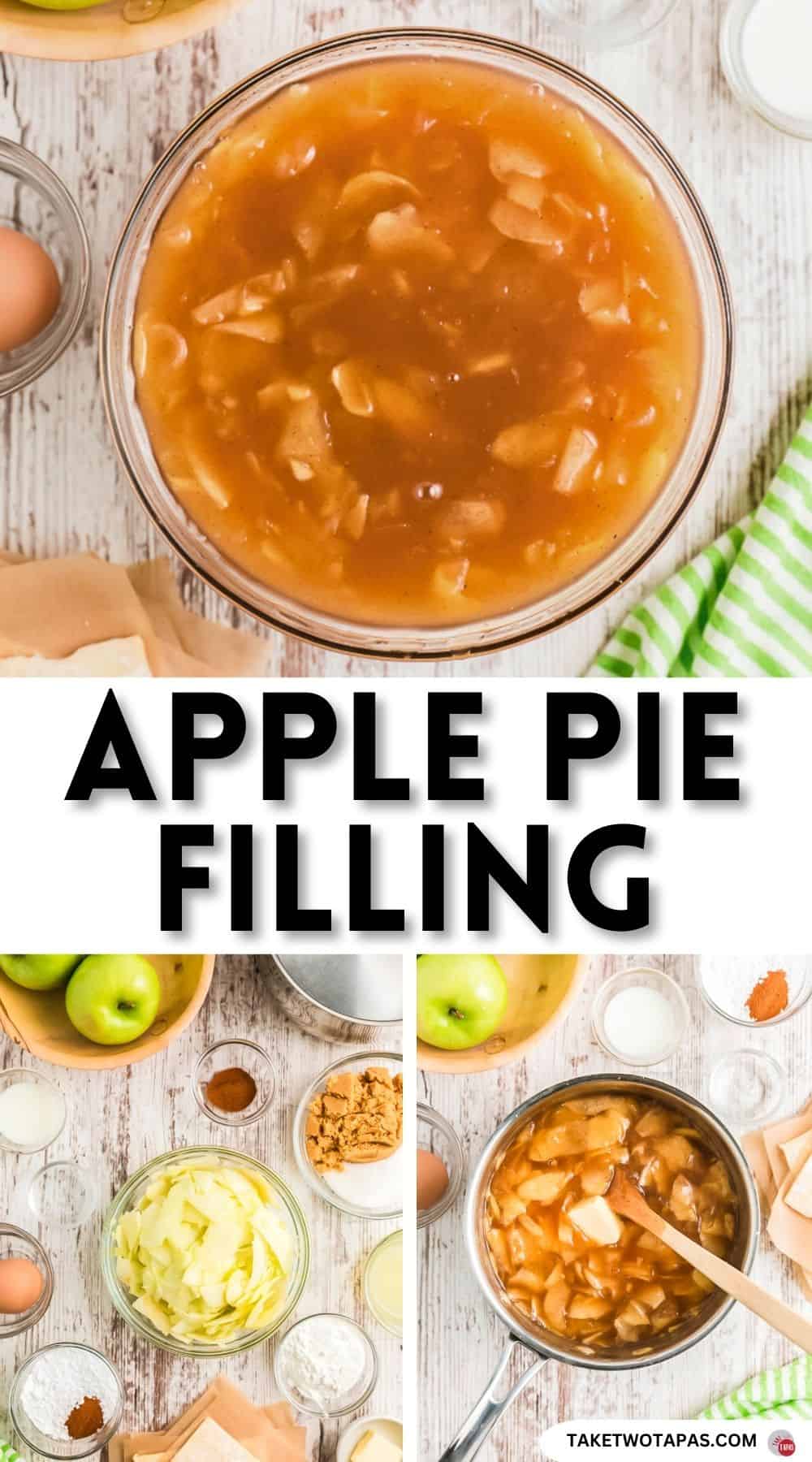 Pinterest pin image for apple pie filling recipe
