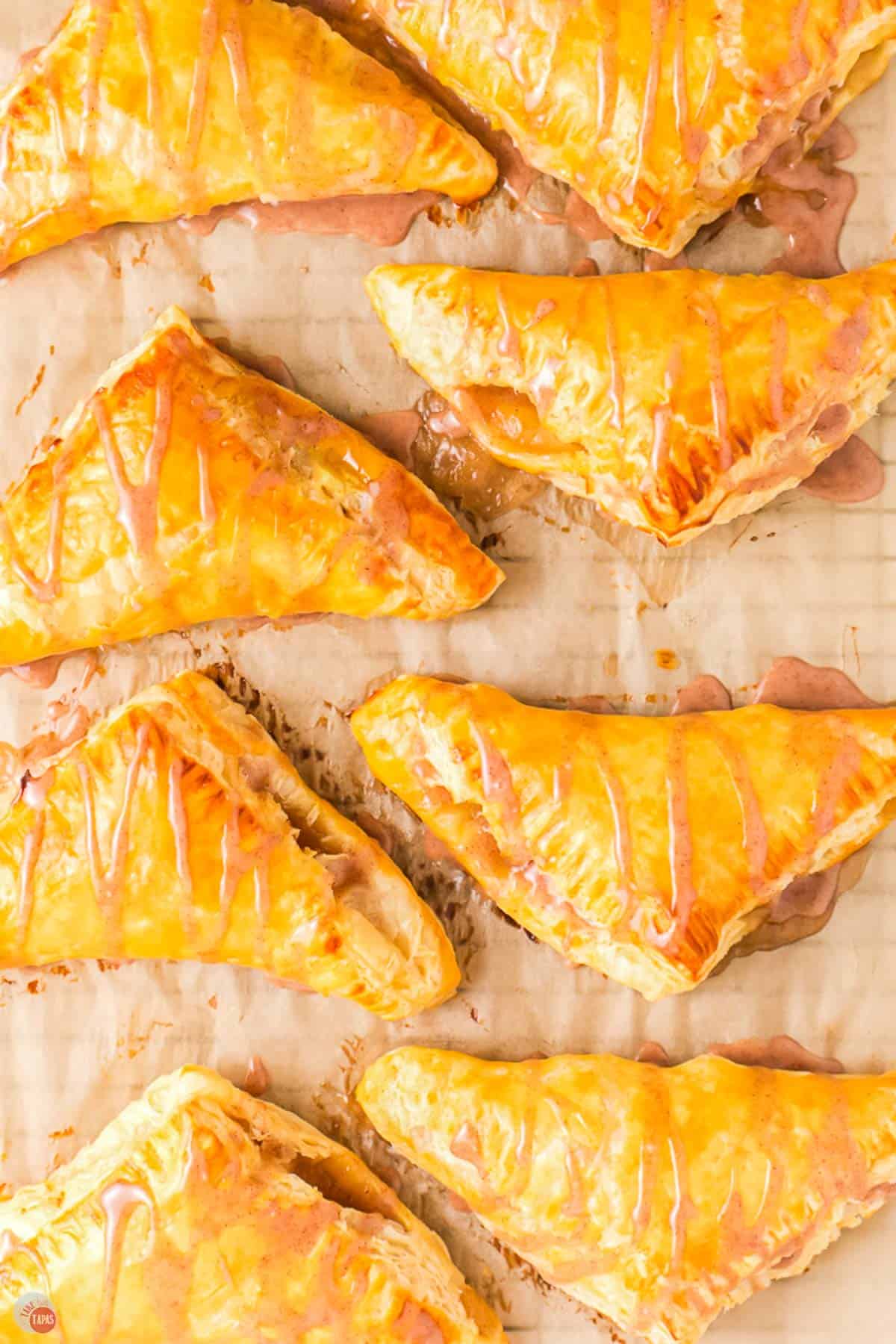 apple turnovers on parchment paper