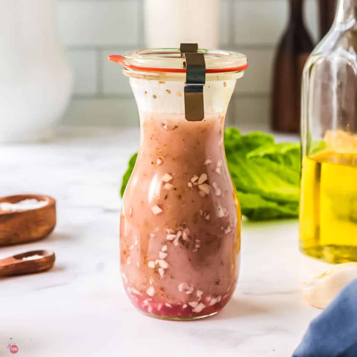 feature image for greek salad dressing recipe