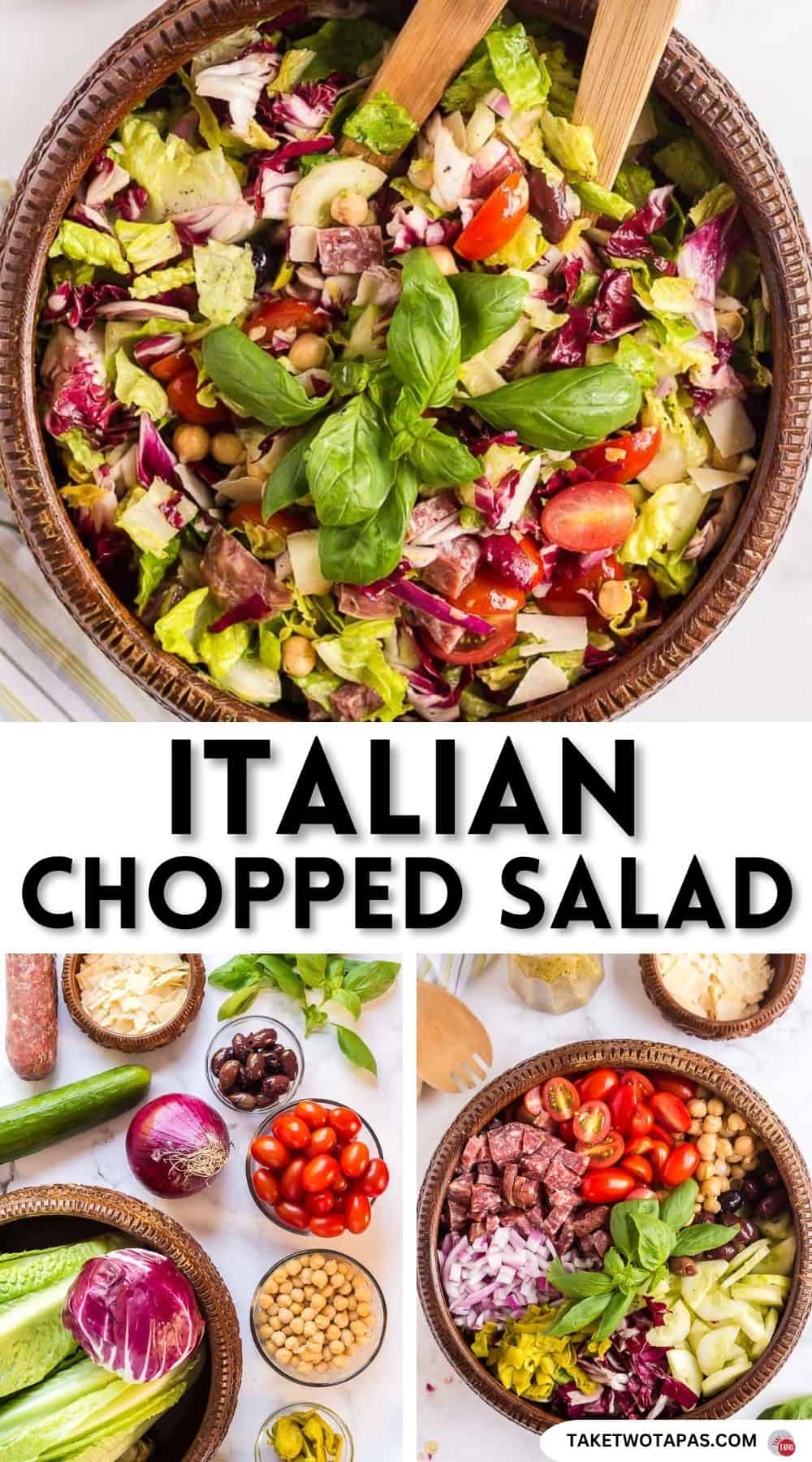 Pinterest pin image for Italian Chopped Salad recipe