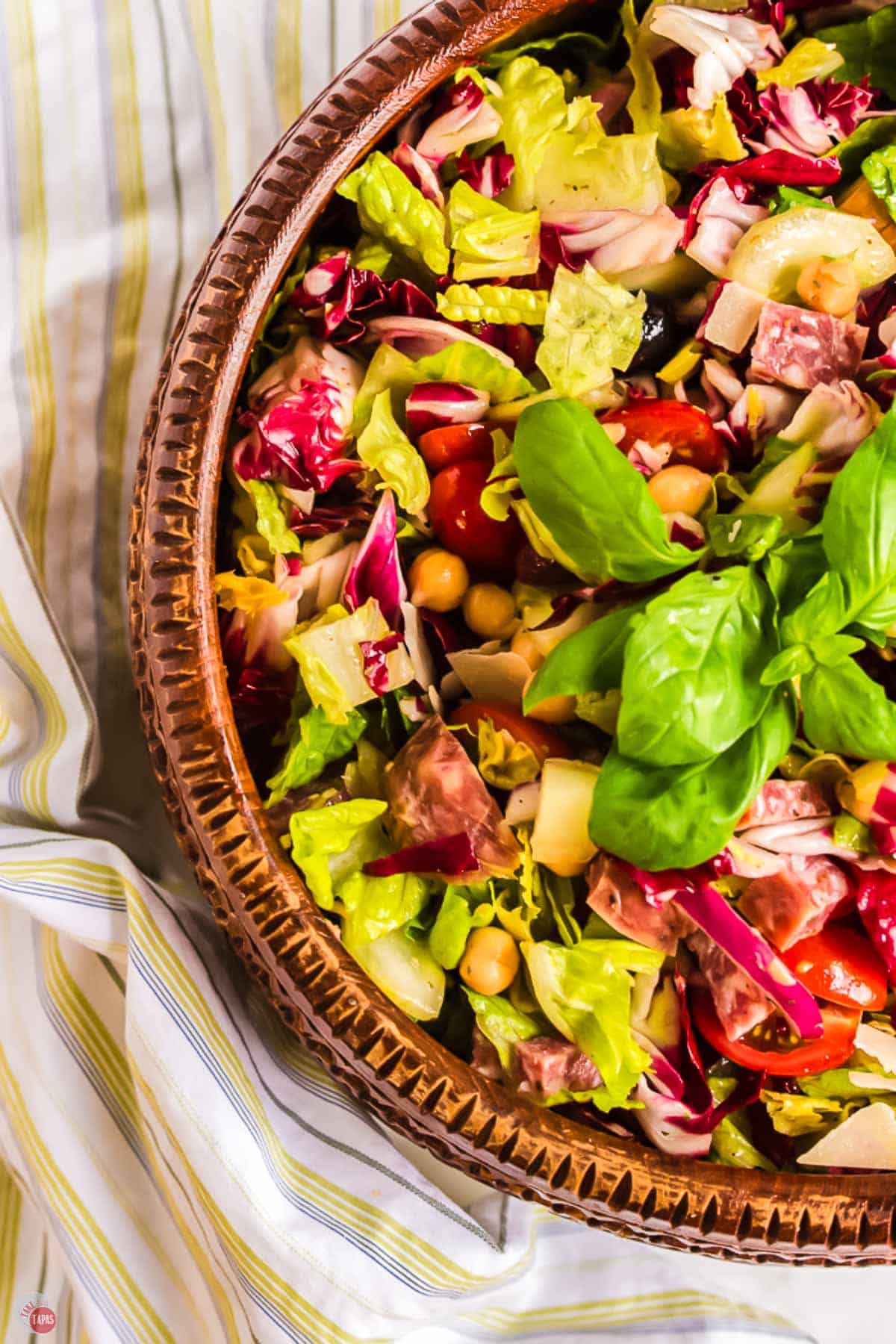 close up of bowl of salad