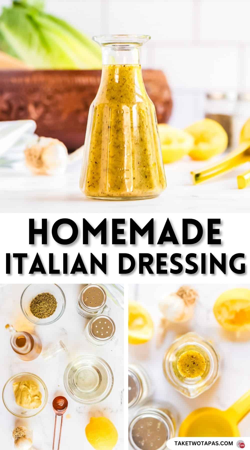 Pinterest pin image for Italian dressing recipe