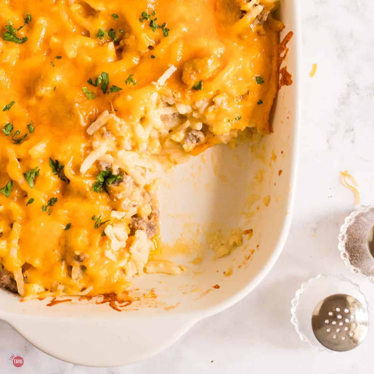 sausage hashbrown casserole featured image