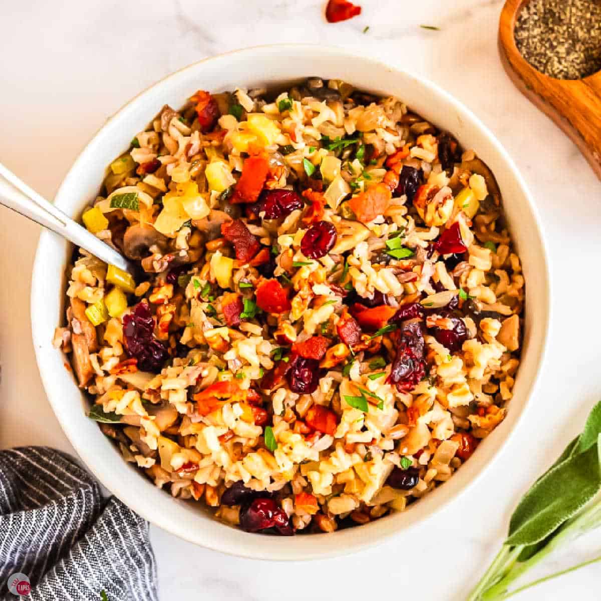 bowl of rice stuffing