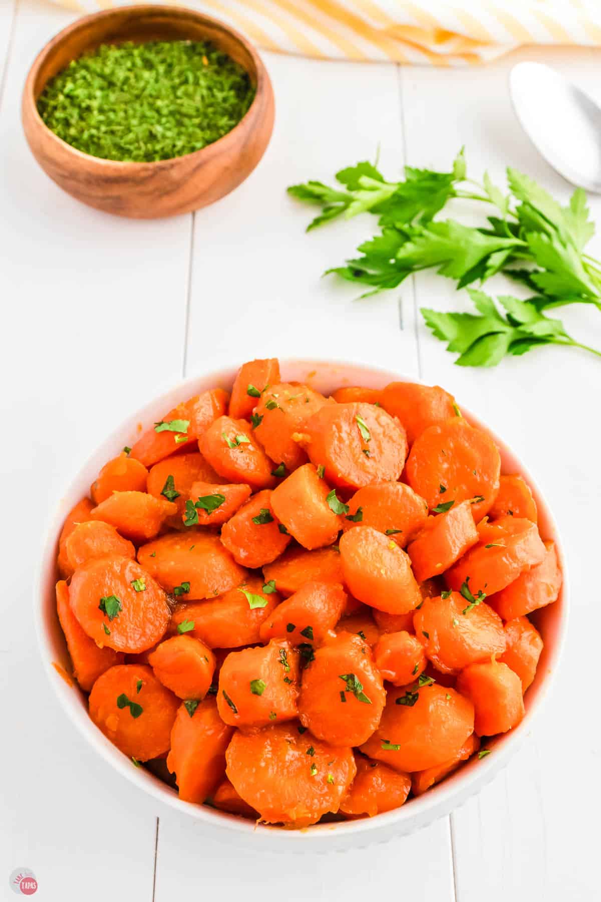 bowl of brown sugar glazed carrots