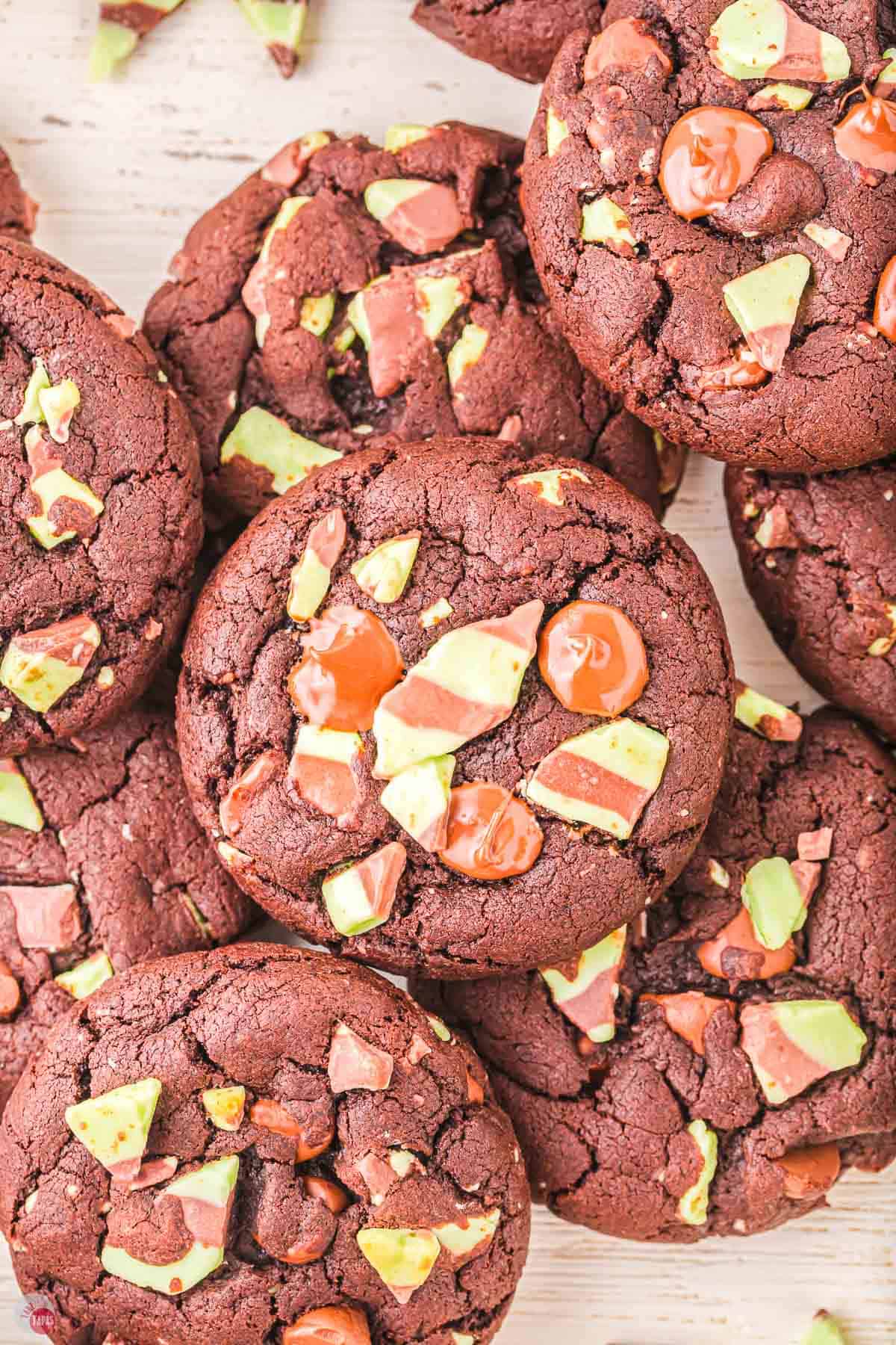 close up of pile of cookies