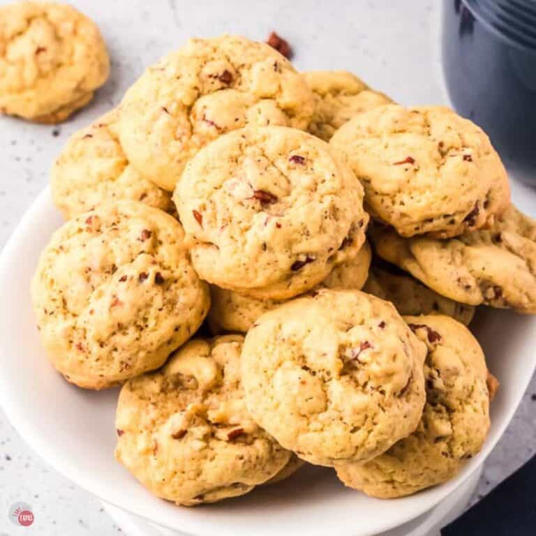 plate of butter pecan cookies