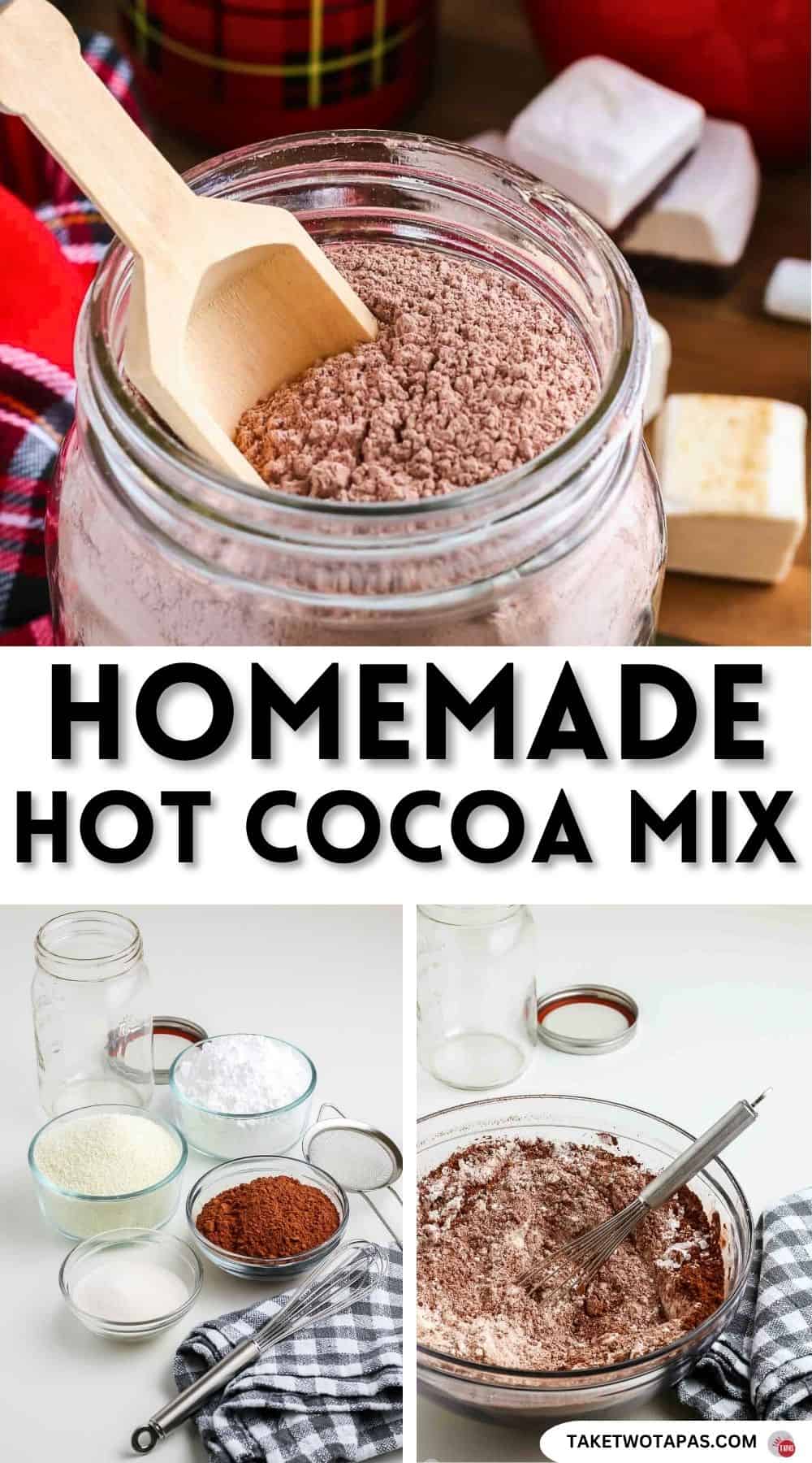 Pinterest pin image for homemade hot cocoa mix