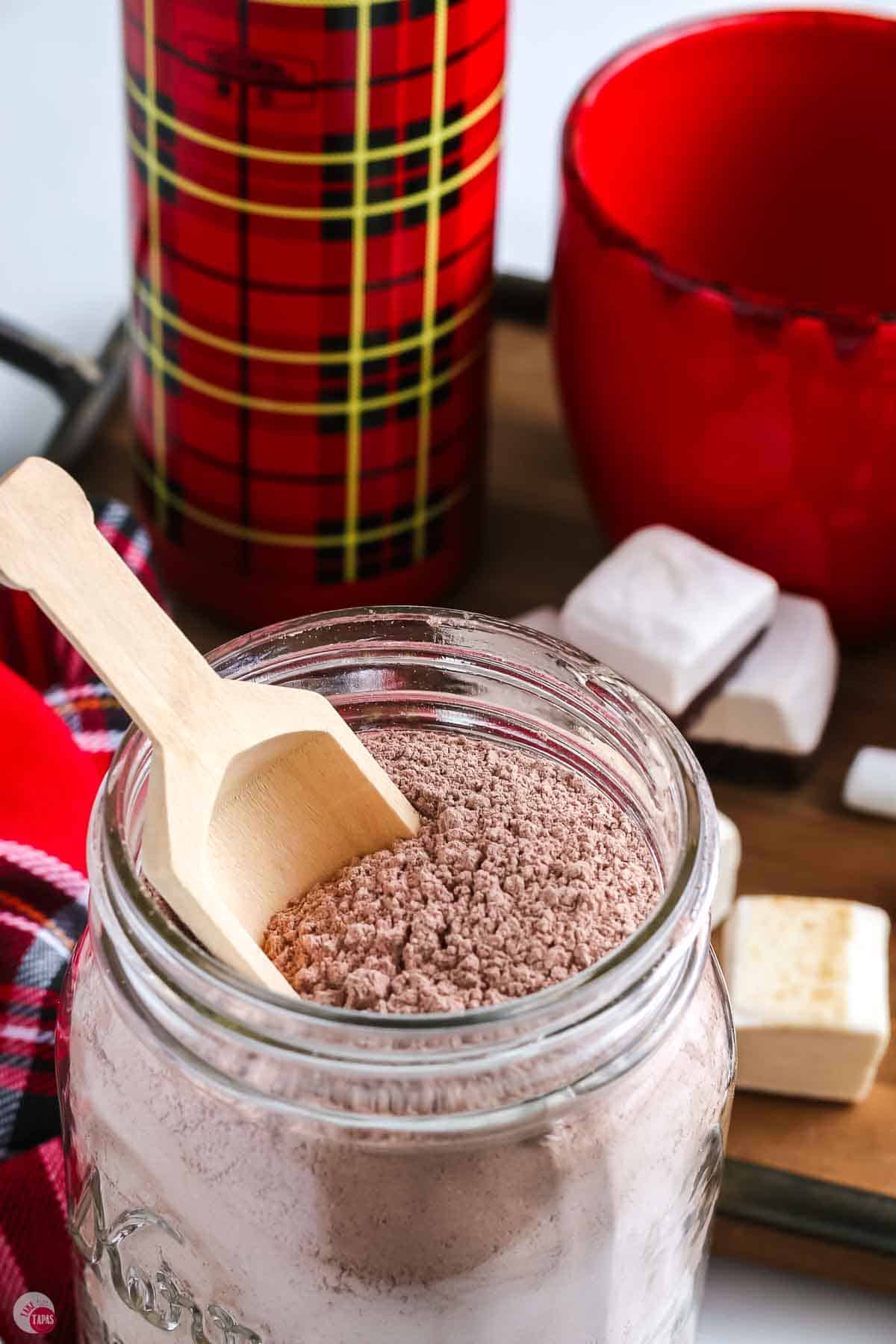 jar of hot chocolate mix