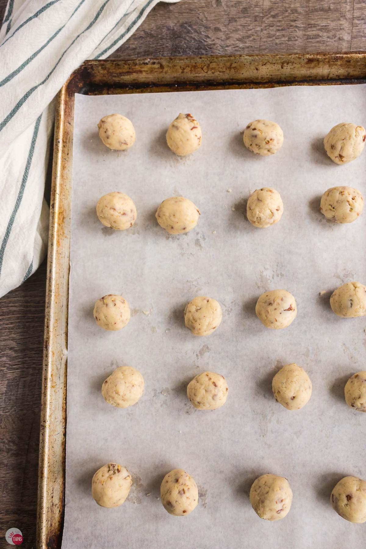 baked cookies on a sheet of parchment paper