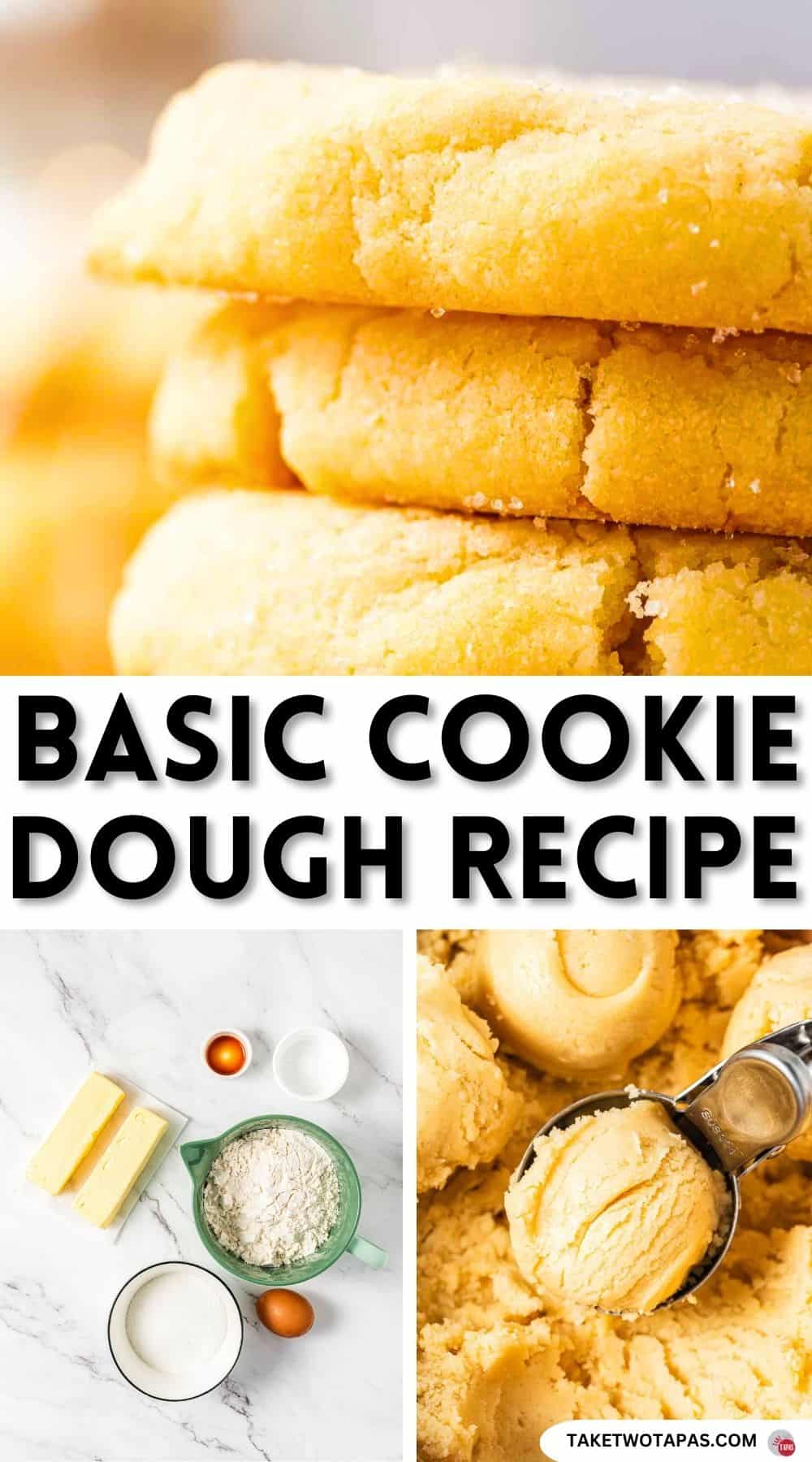 Pinterest pin image for basic cookie dough recipe