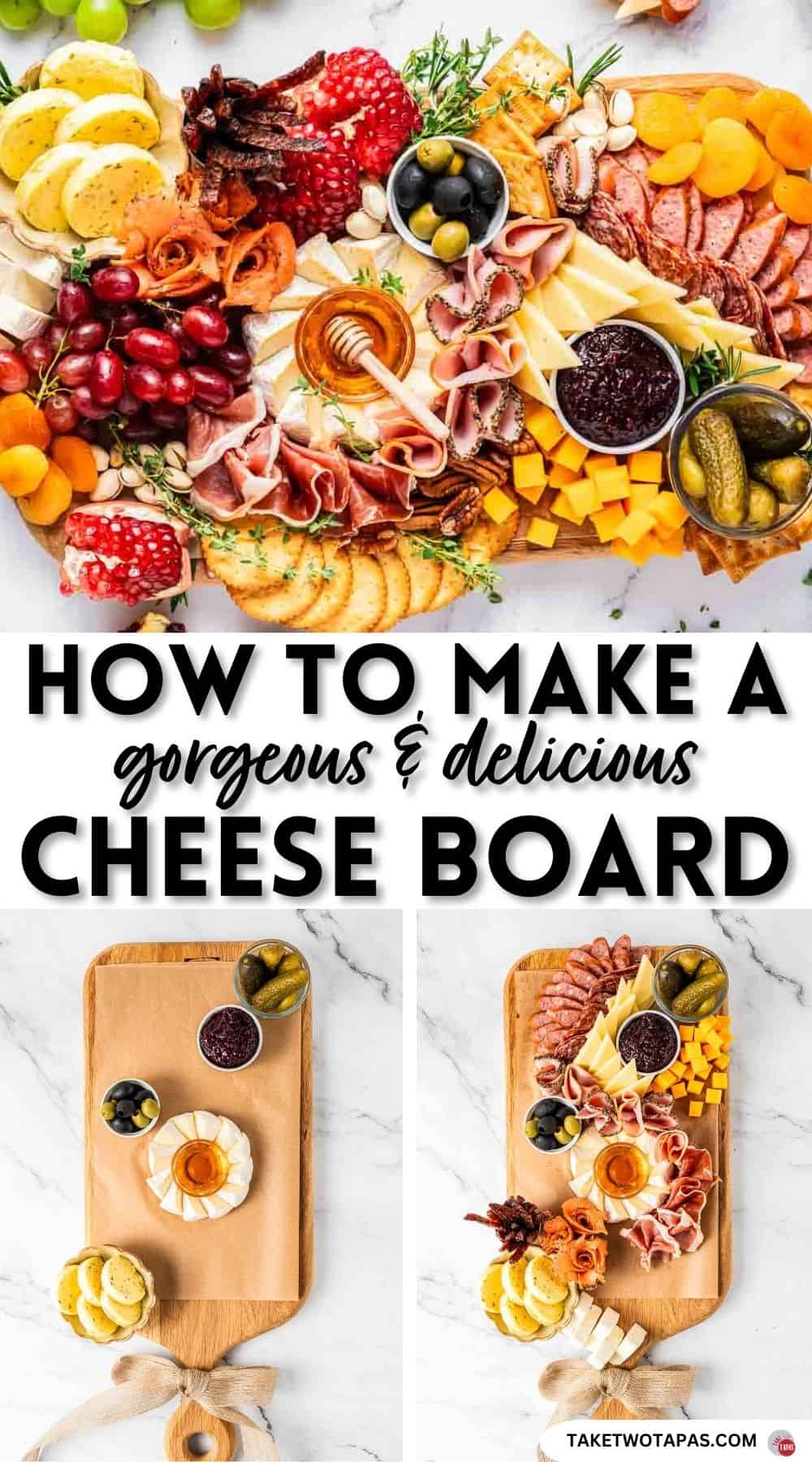 Pinterest pin image for how to make a charcuterie board