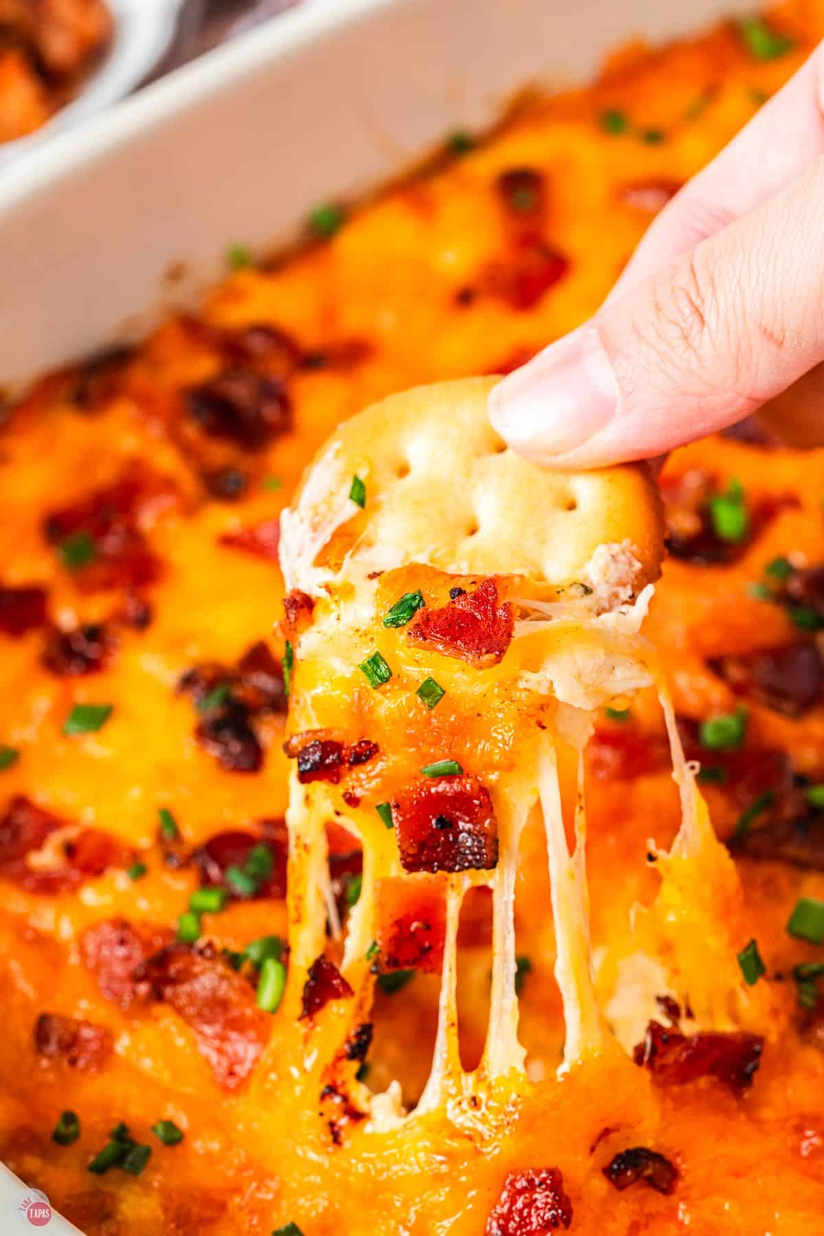 hand holding crack with dip melting off it