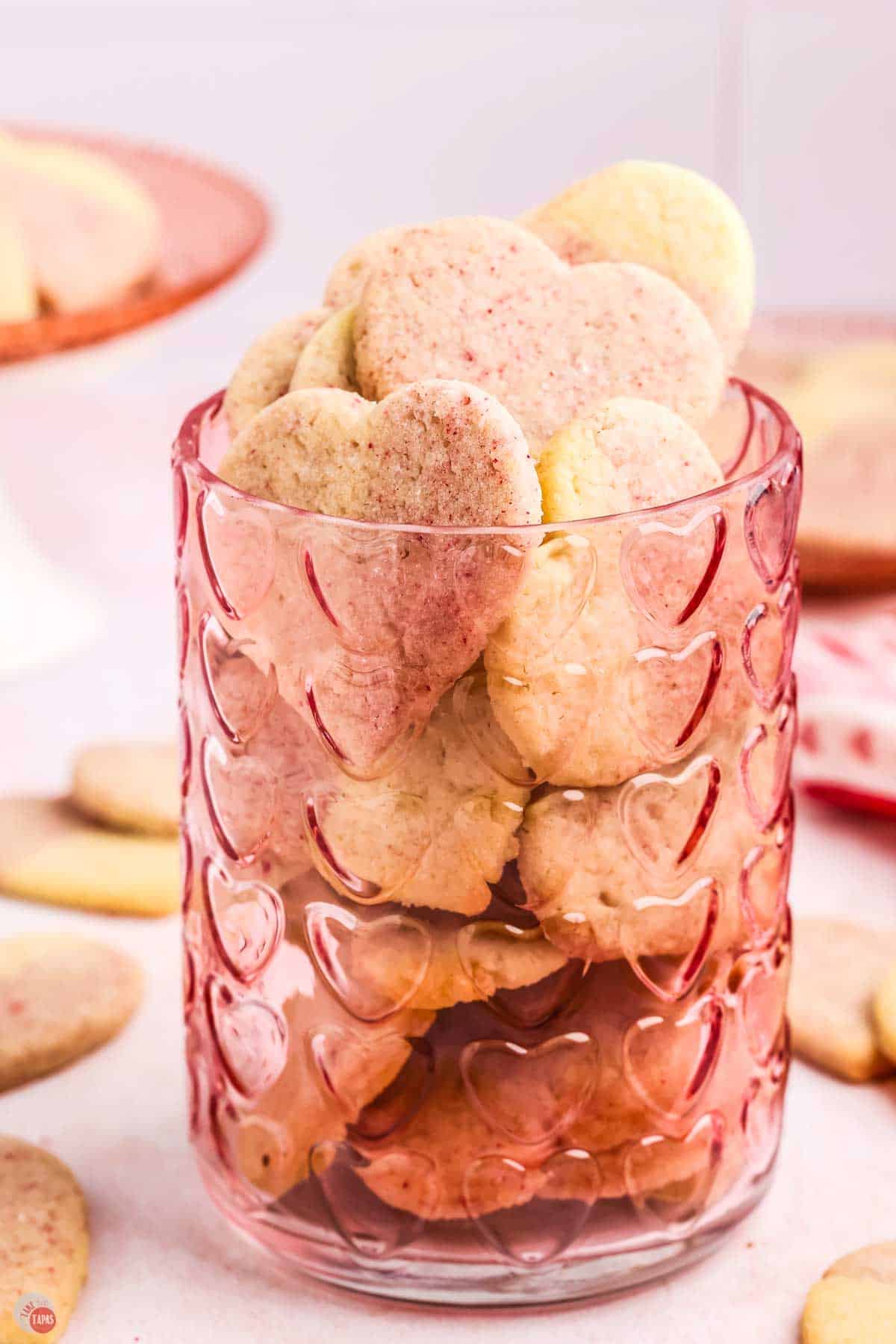 jar of raspberry cookies