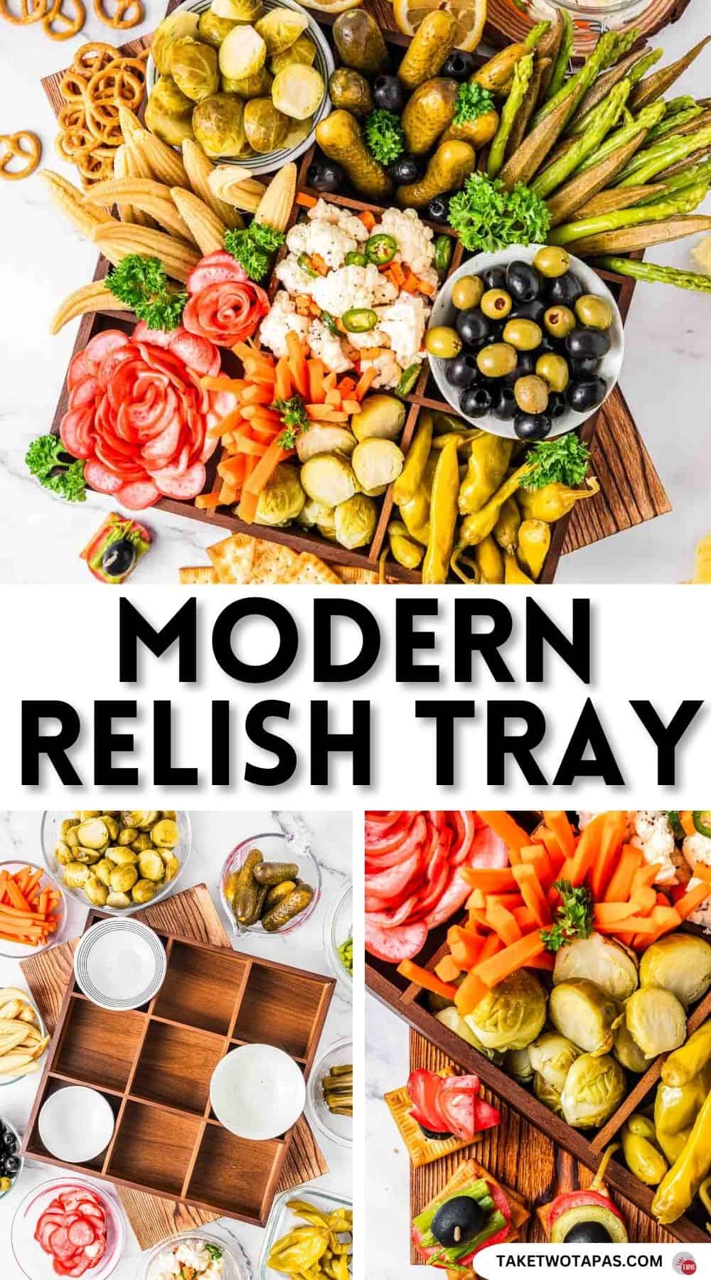 Pinterest pin image for relish tray recipe