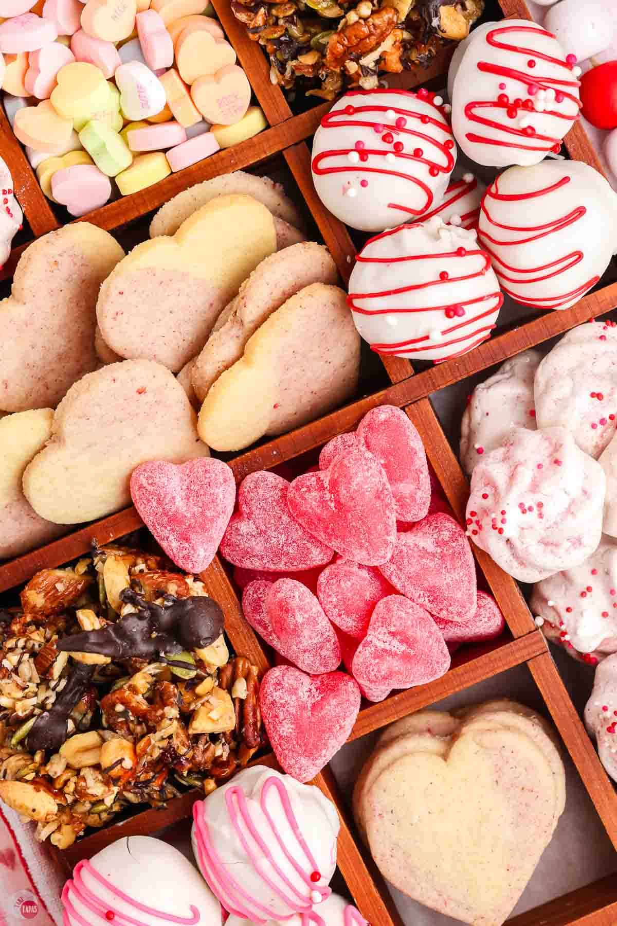 close up of heat candies