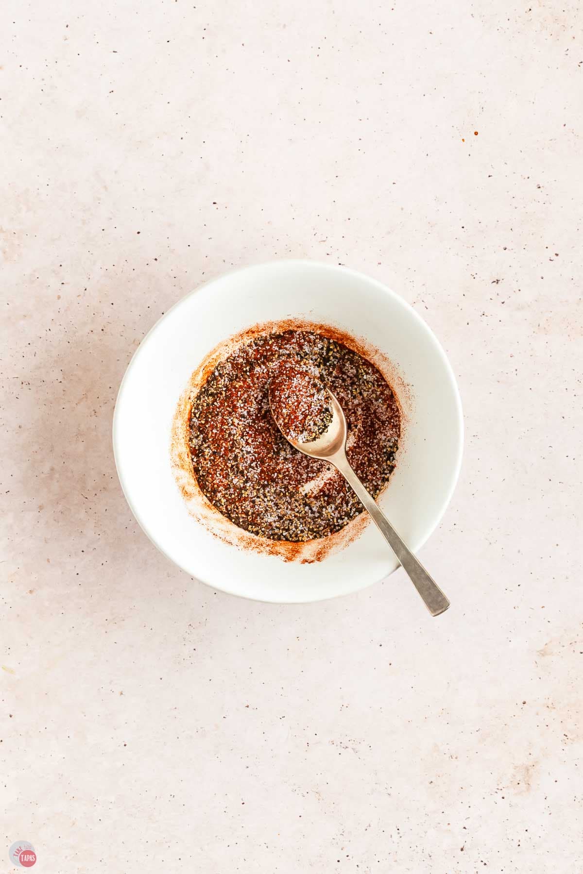 spice mix in a small bowl with a spoon