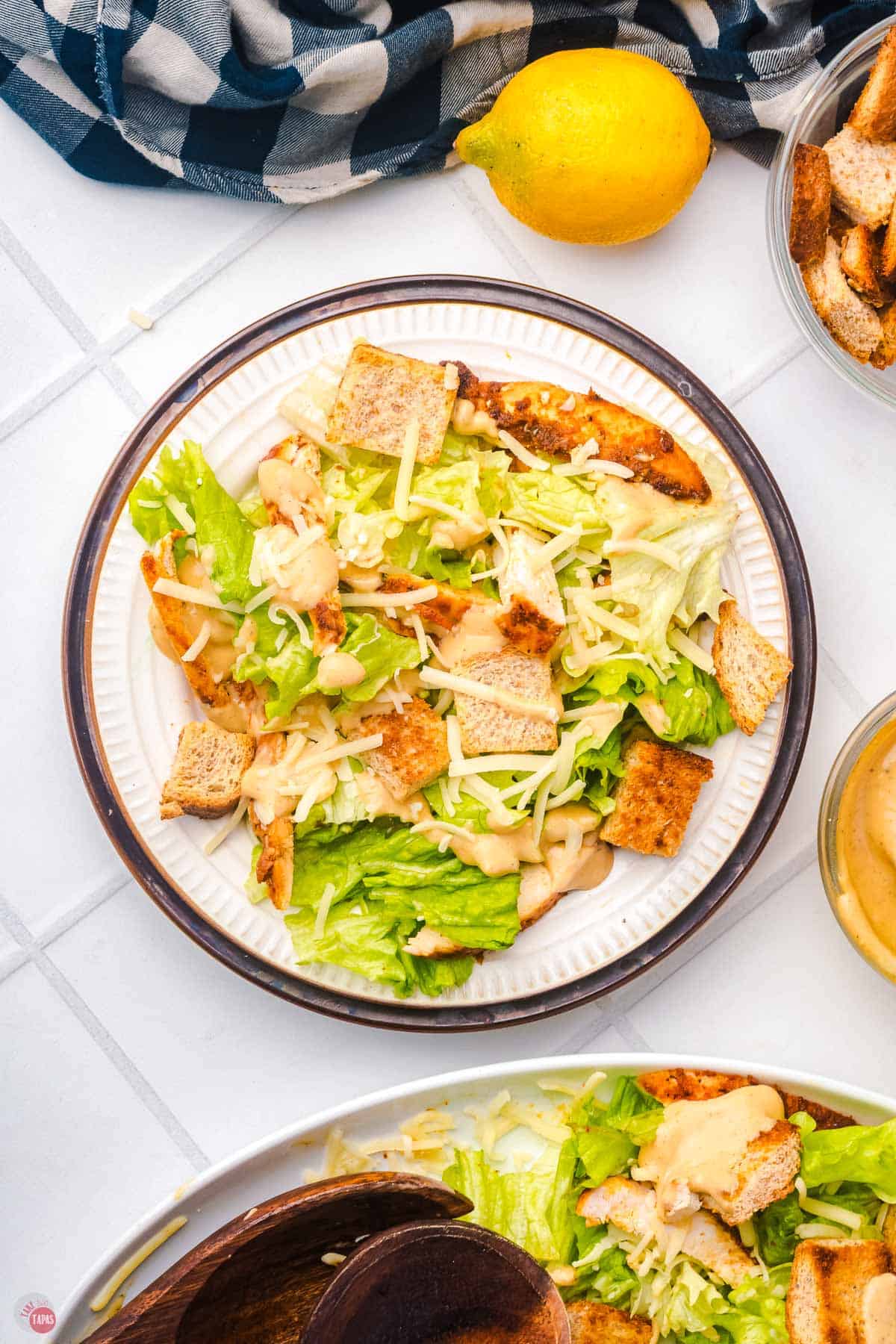 close up of plate of salad