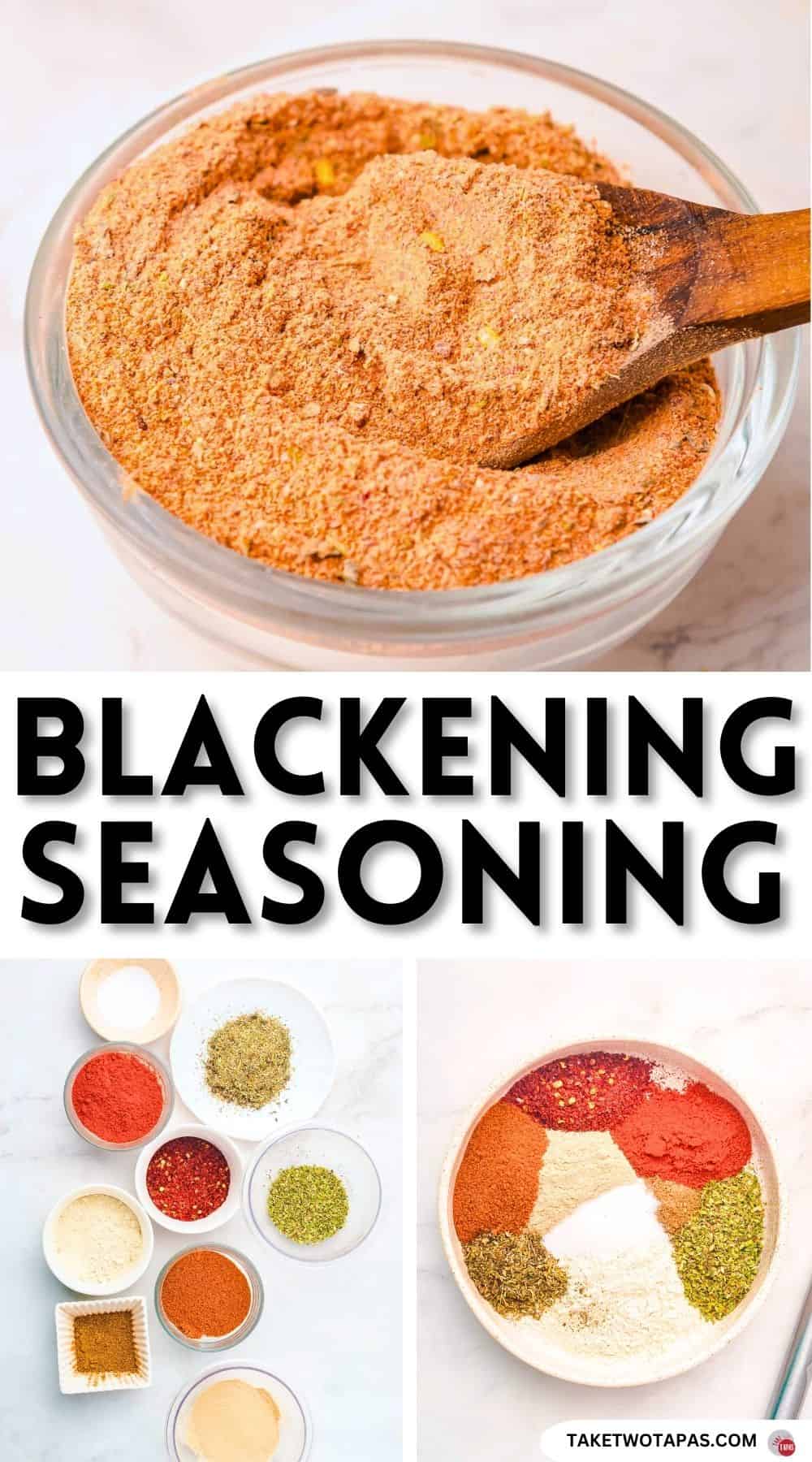 Pinterest pin image for blackening seasoning recipe