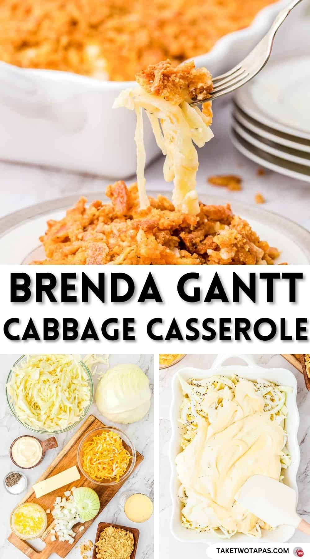 Pinterest pin image for cabbage casserole copycat recipe