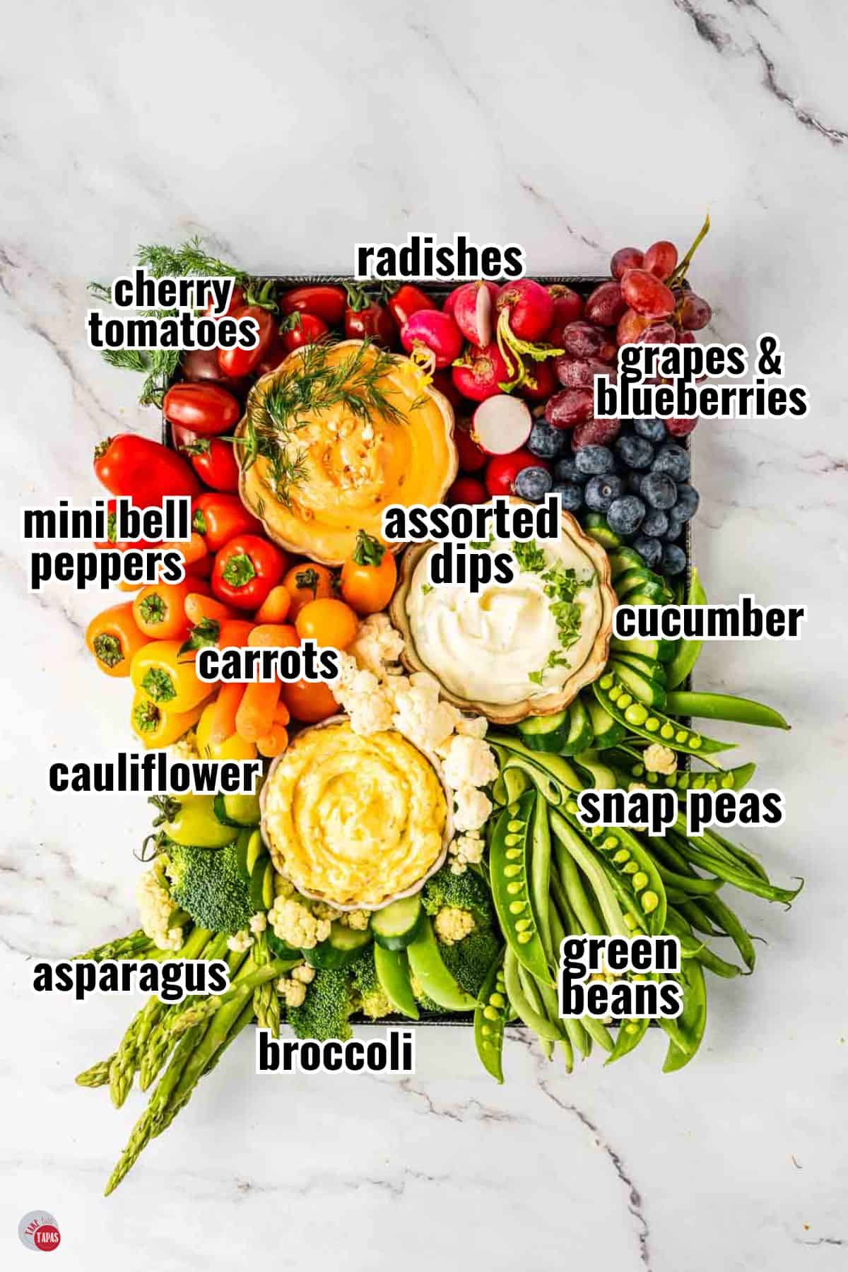 individual ingredients for a recipe with text overlay labeling them