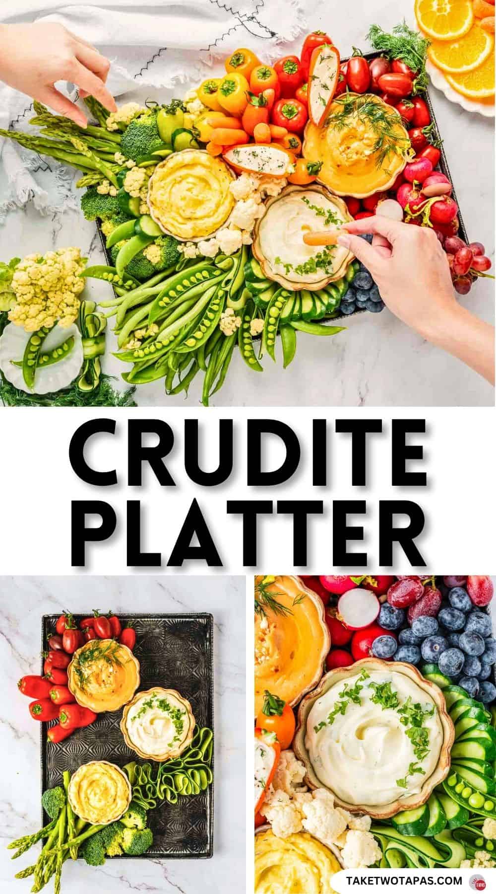 Pinterest pin image for crudites recipe