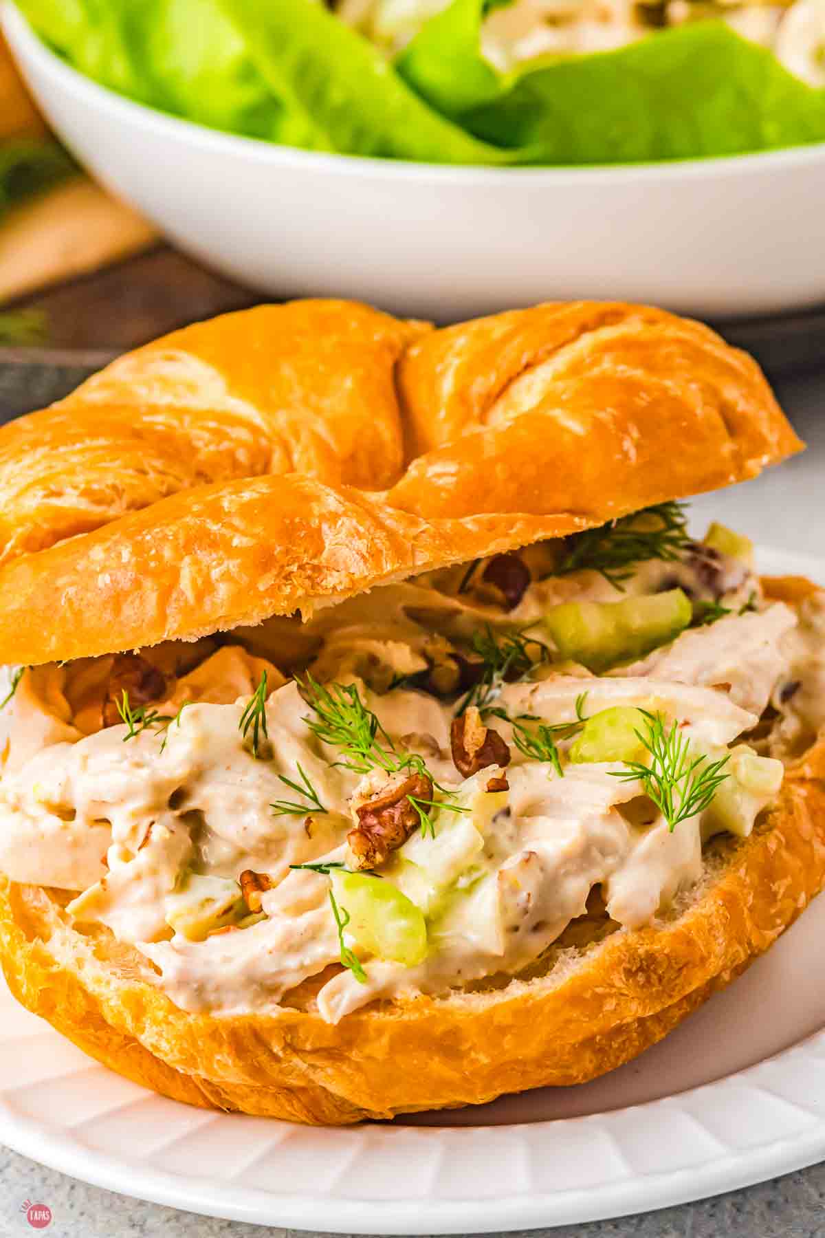croissant stuffed with chicken salad