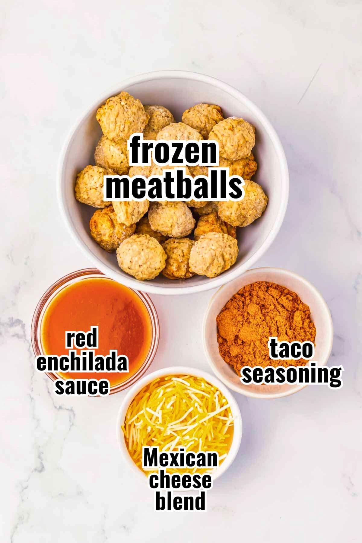 individual ingredients for a recipe with text overlay labeling them
