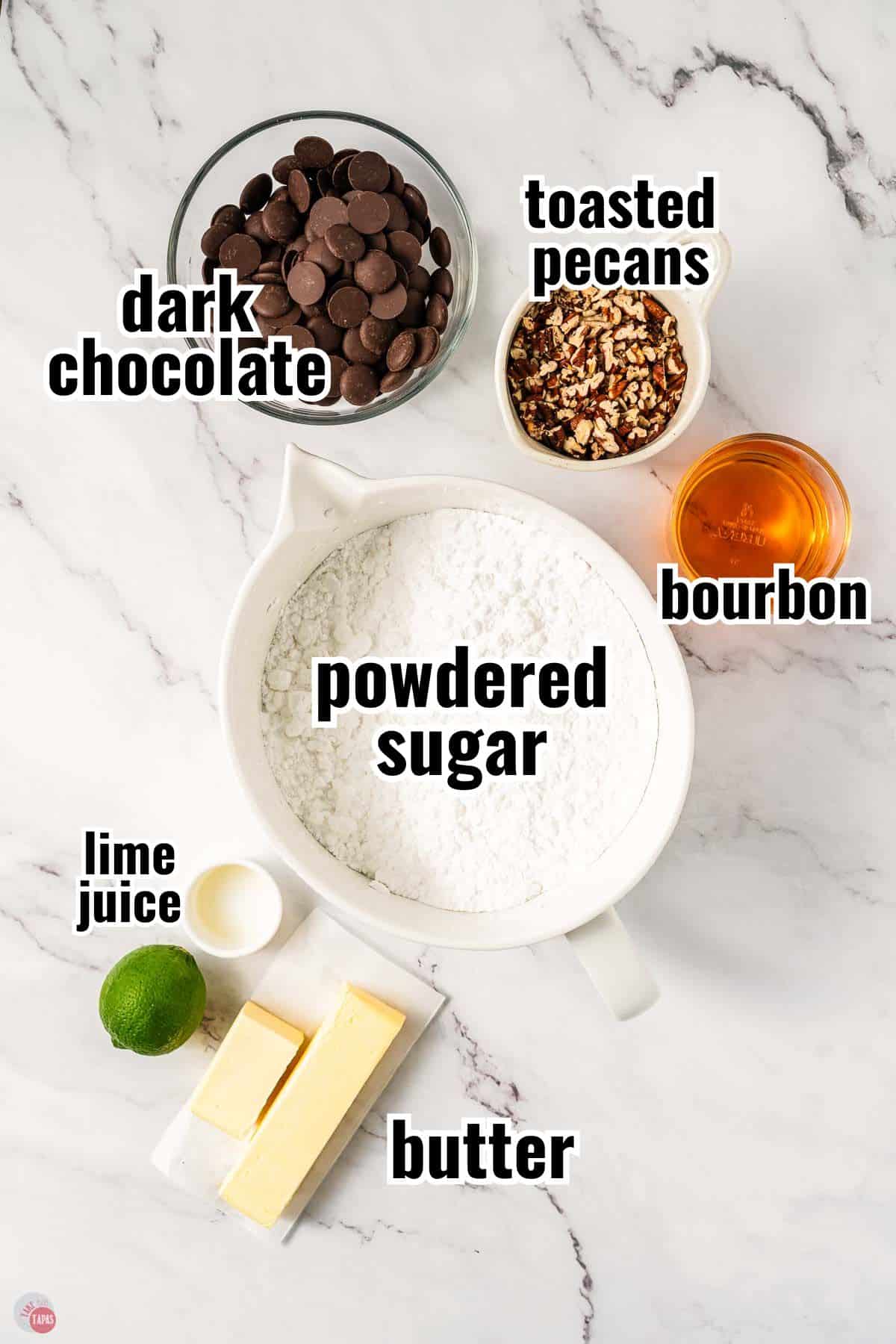 individual ingredients for a recipe with text overlay labeling them
