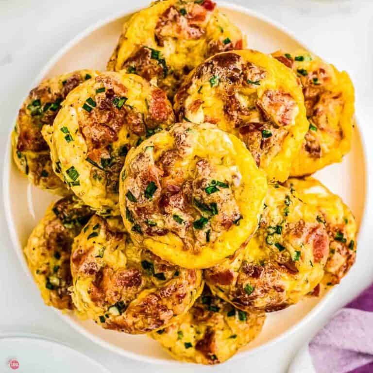 plate of egg breakfast muffins