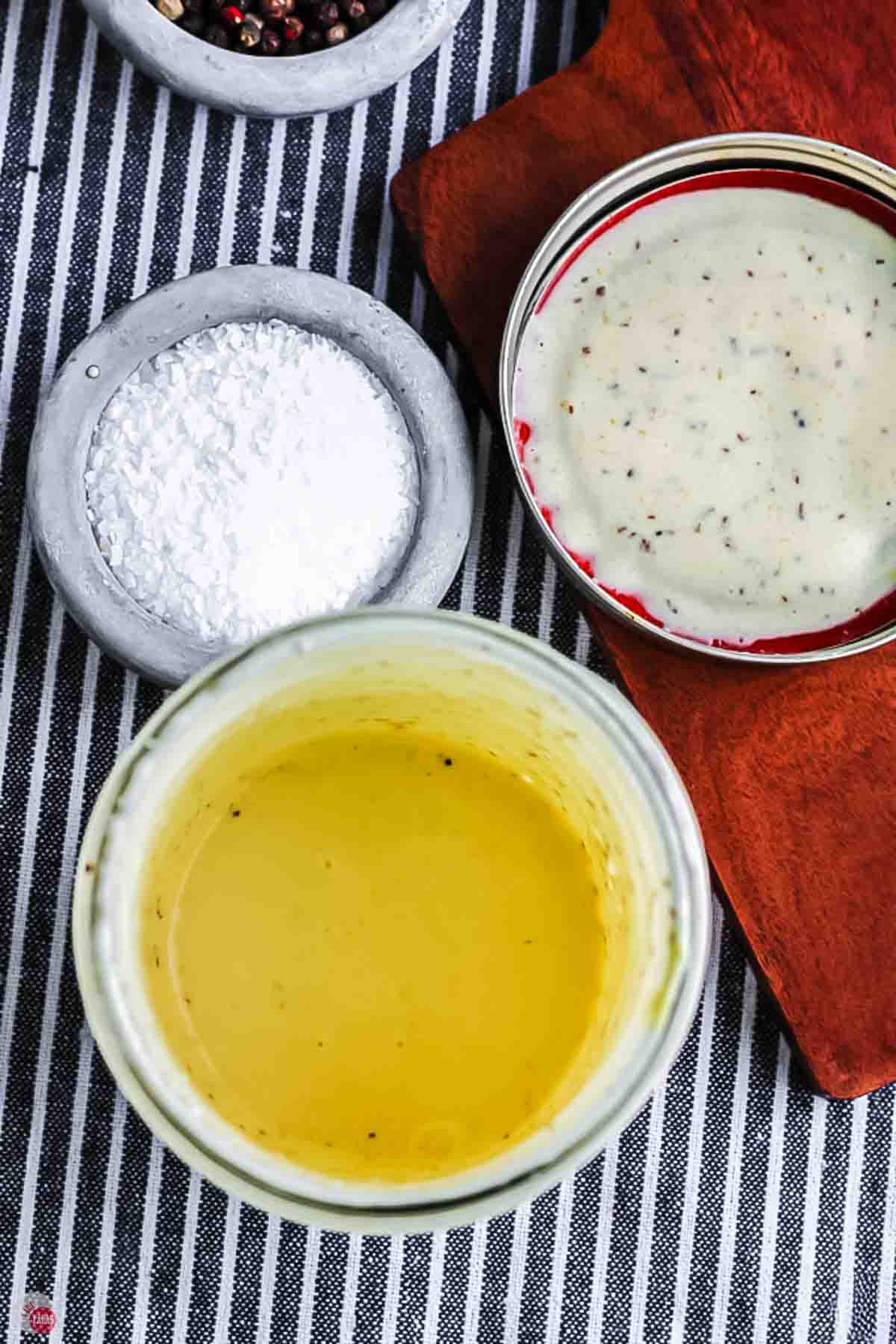 coleslaw dressing in a clear jar