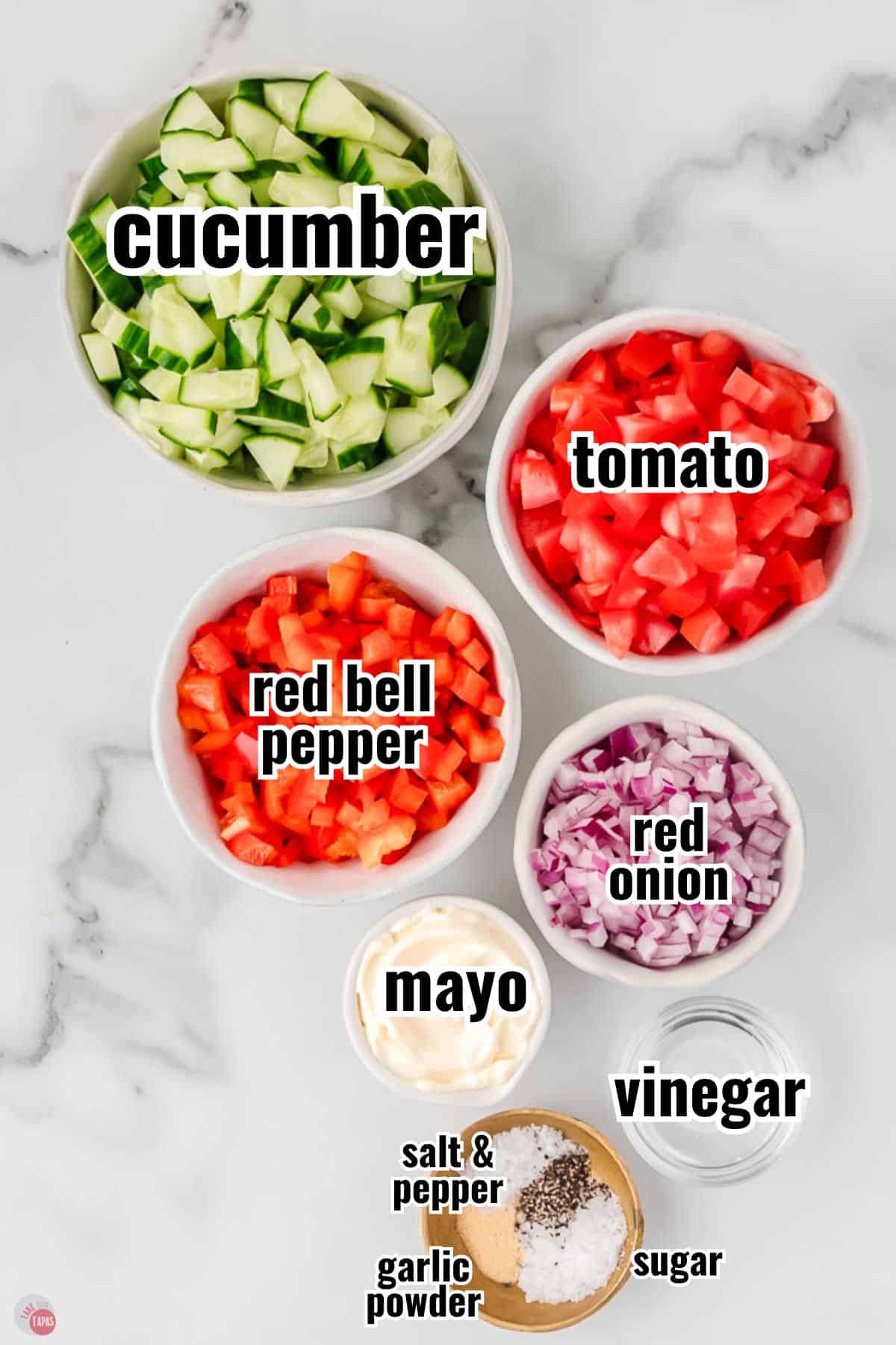 individual ingredients for a recipe with text overlay labeling them
