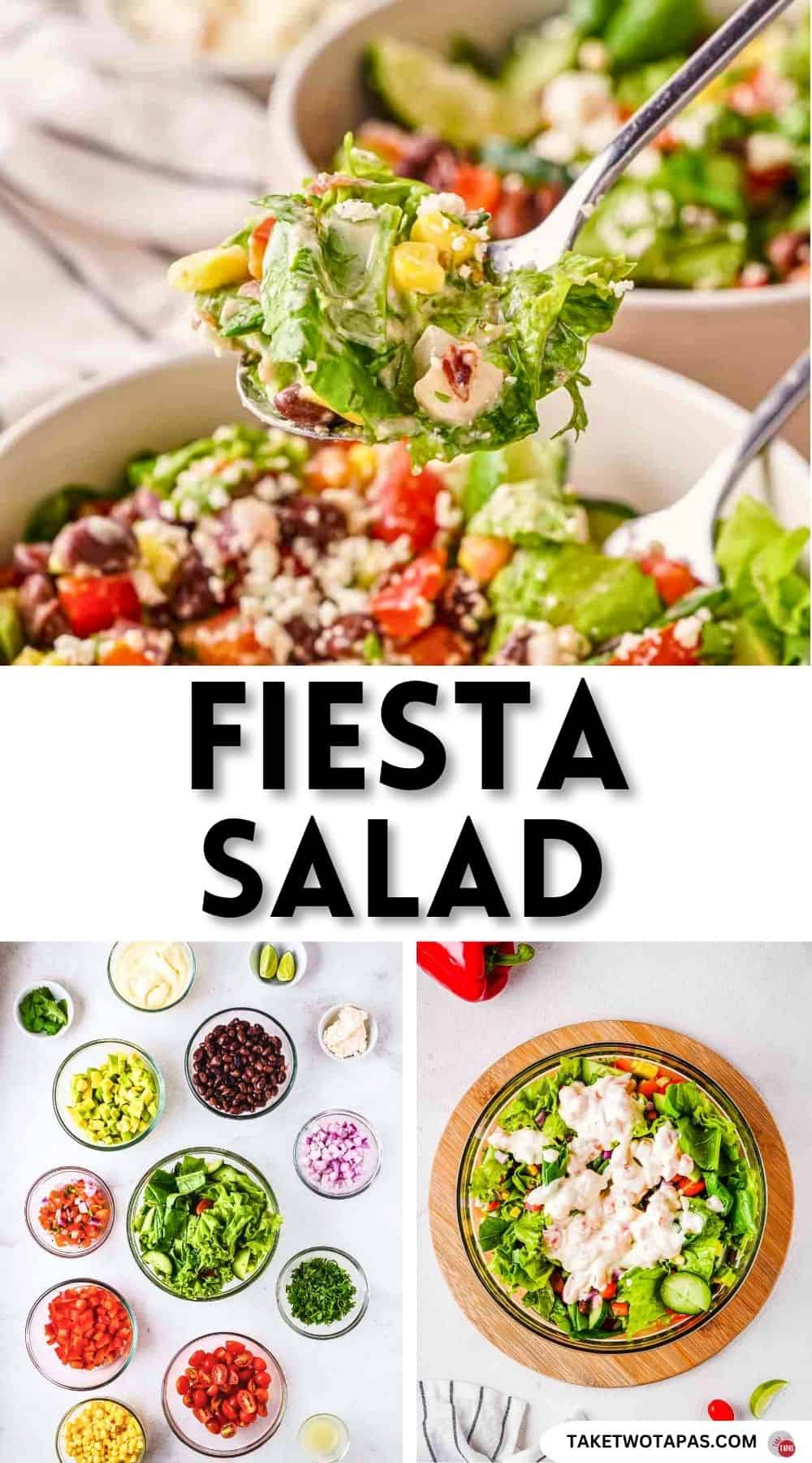Pinterest pin image for fiesta salad recipe