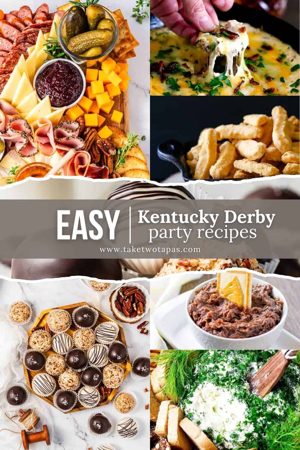 collage of kentucky derby recipe photos