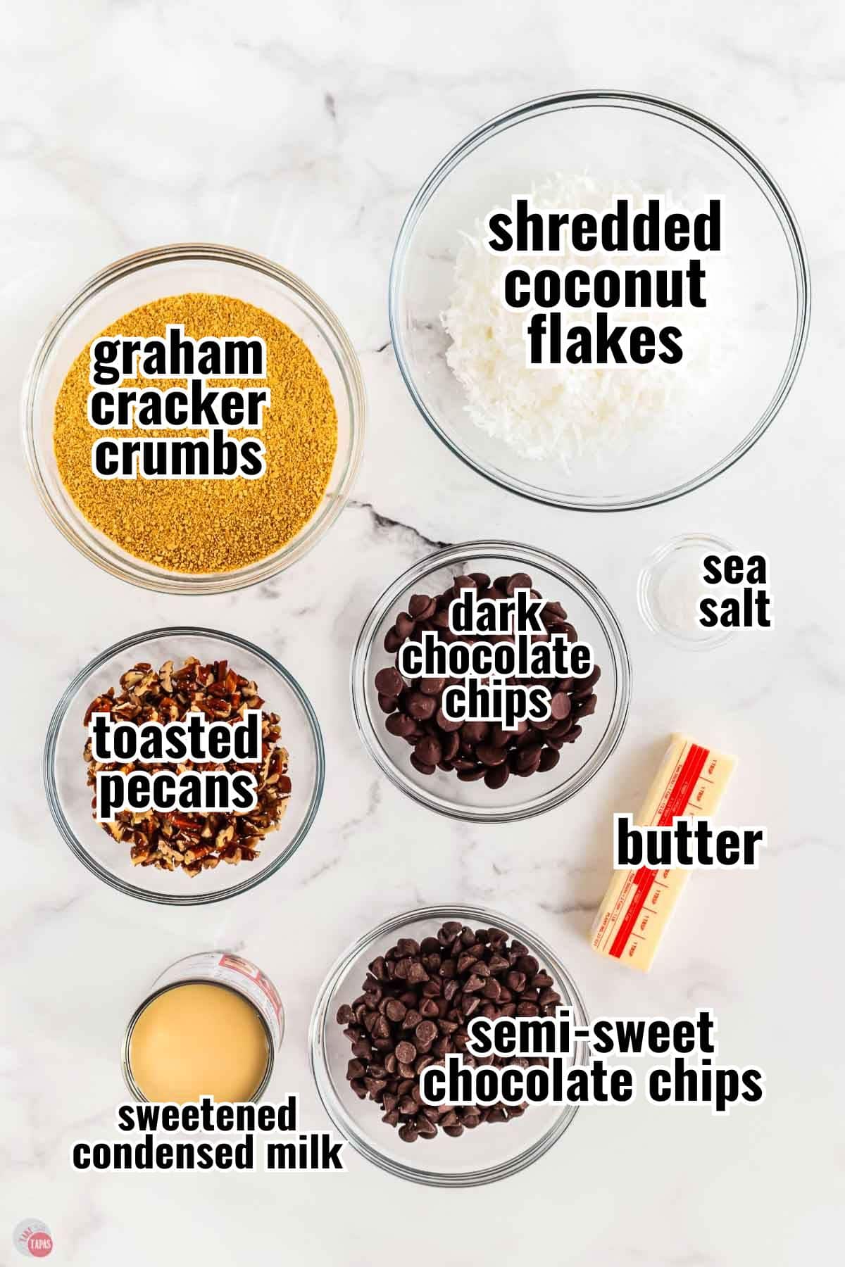 individual ingredients for a recipe with text overlay labeling them
