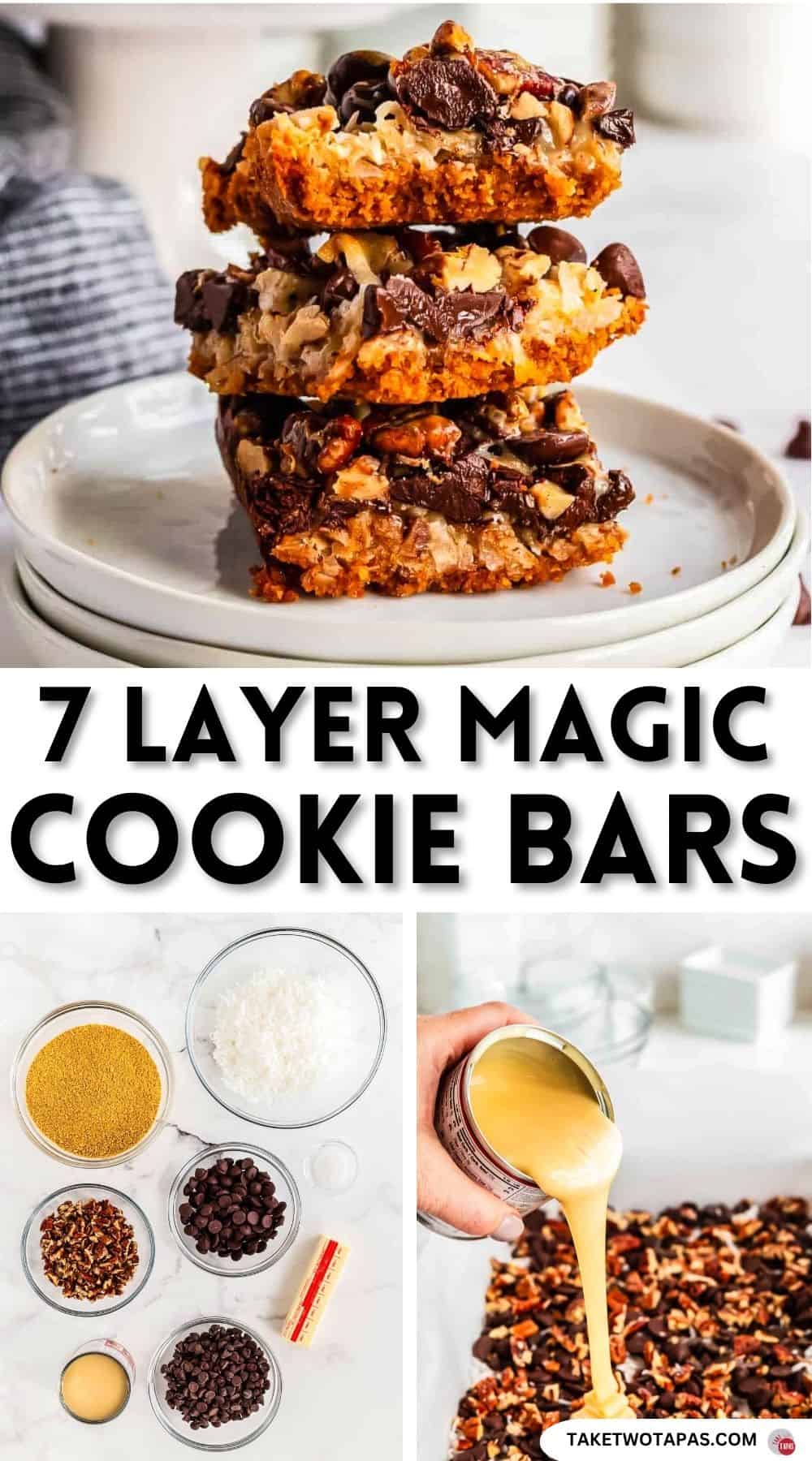 Pinterest pin image for magic cookie bars
