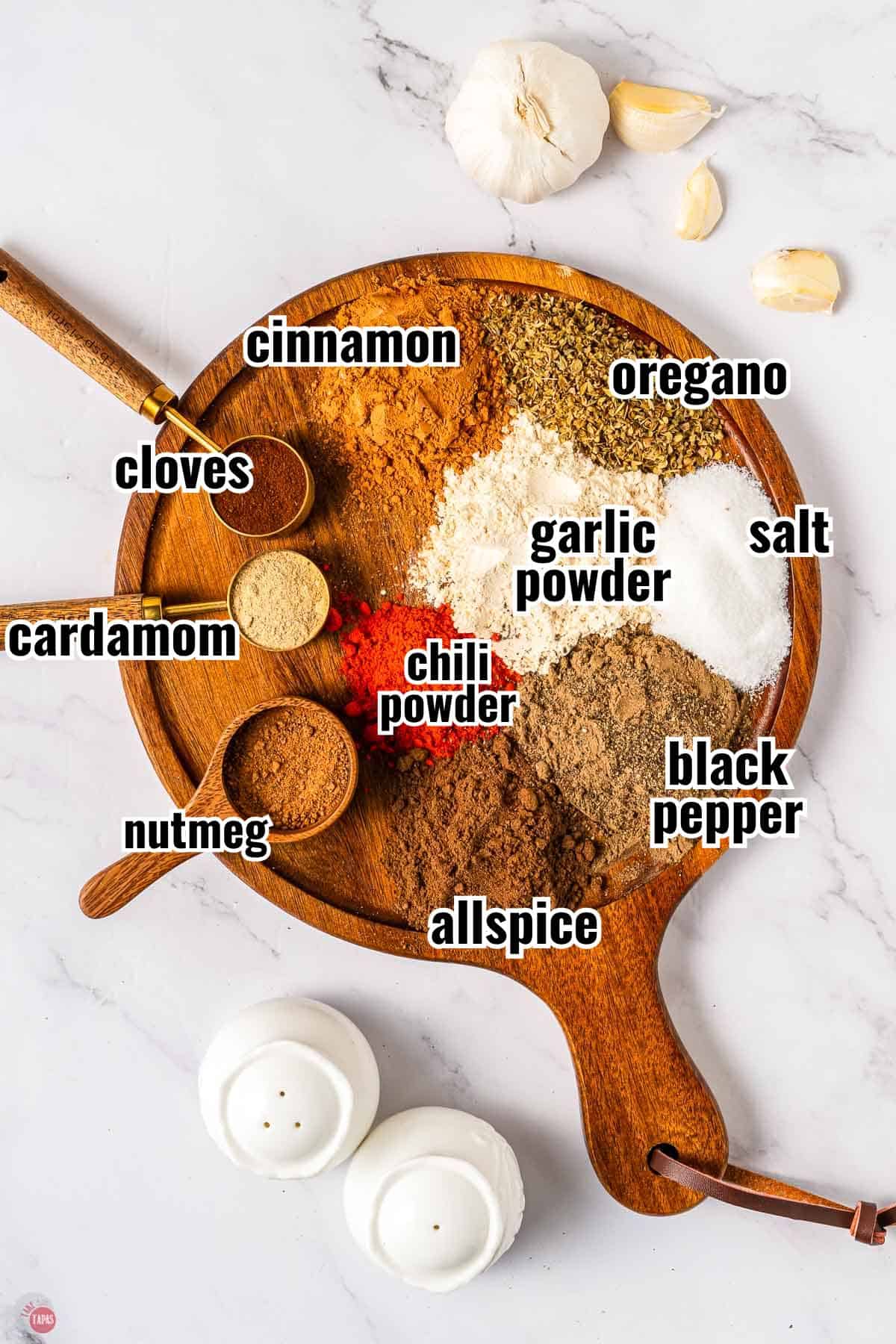 individual ingredients for a recipe with text overlay labeling them
