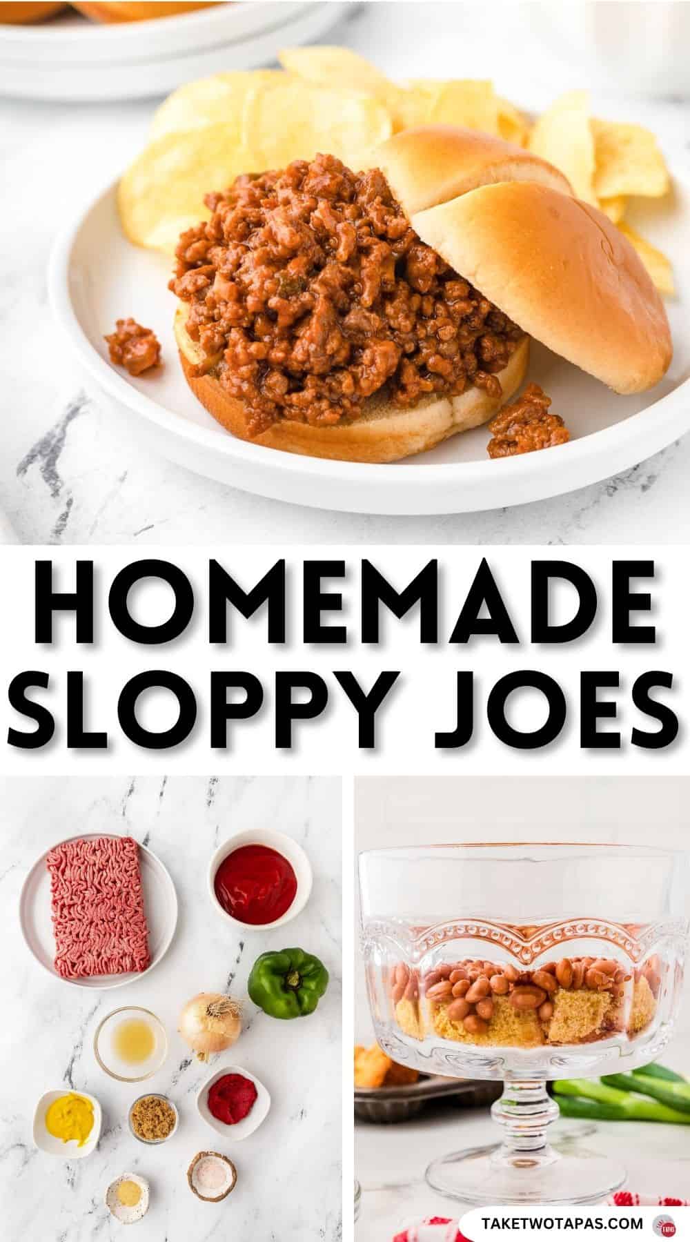 Pinterest pin image for Sloppy Joes recipe
