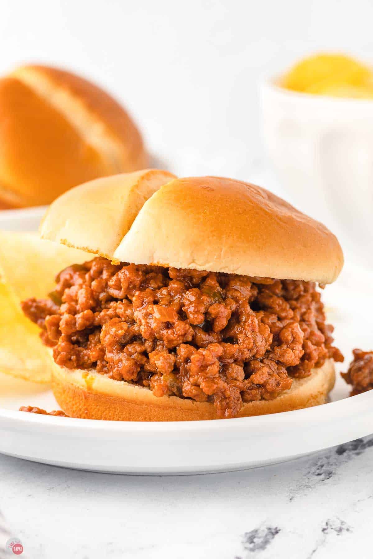 sloppy joe on a plate