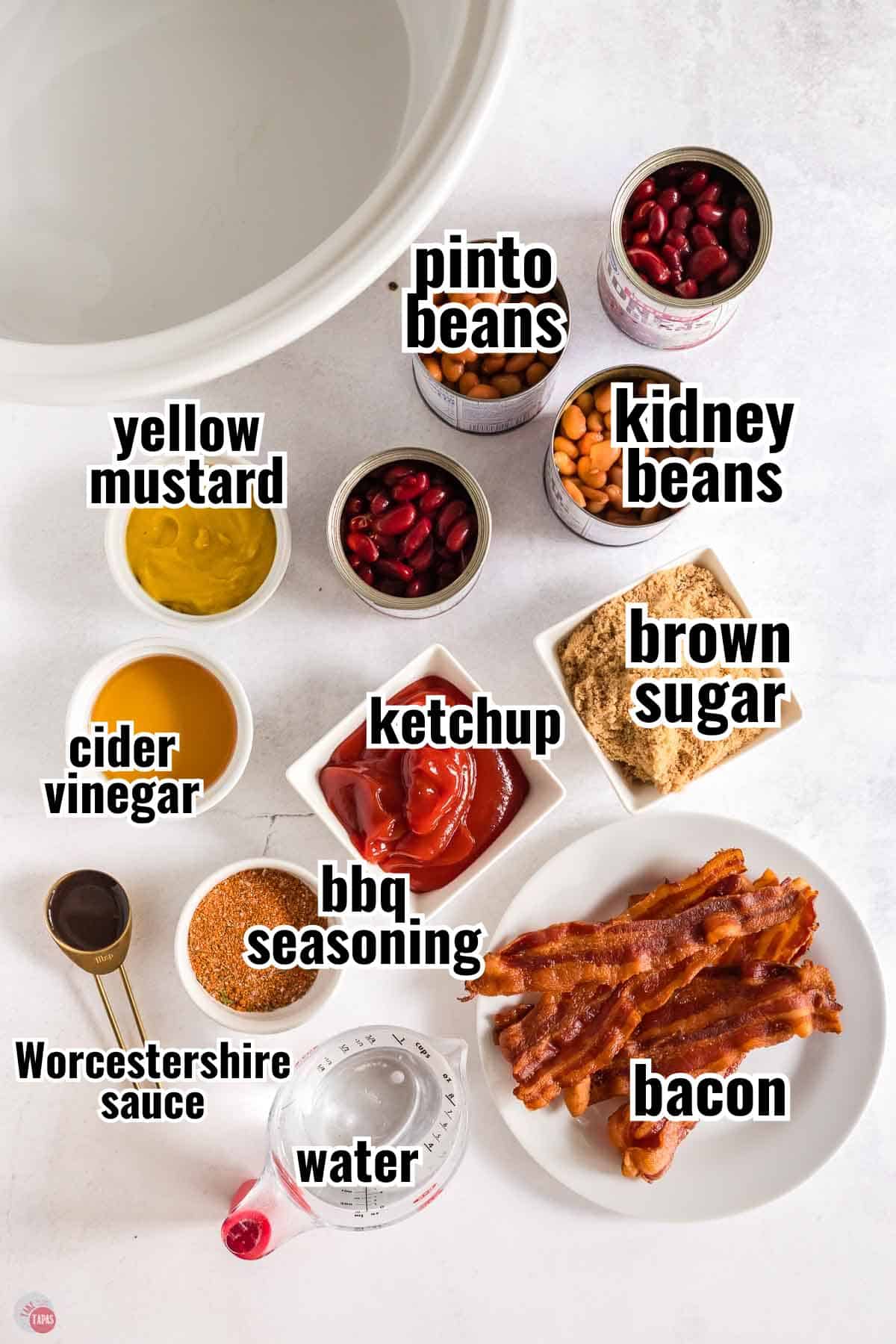 individual ingredients for a recipe with text overlay labeling them
