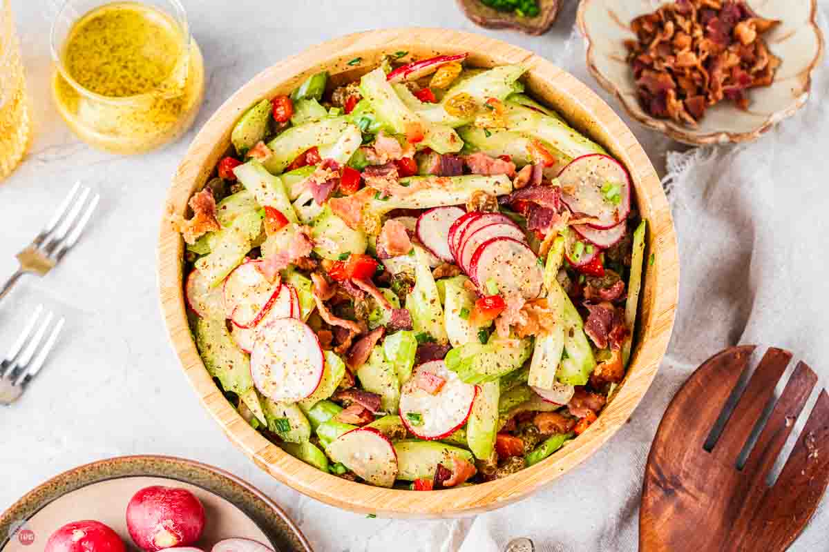 bowl of celery slaw