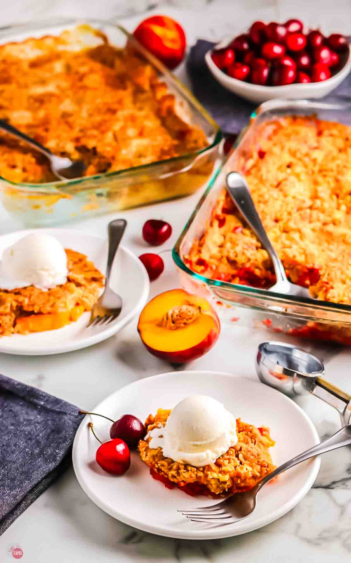 plate of dump cake
