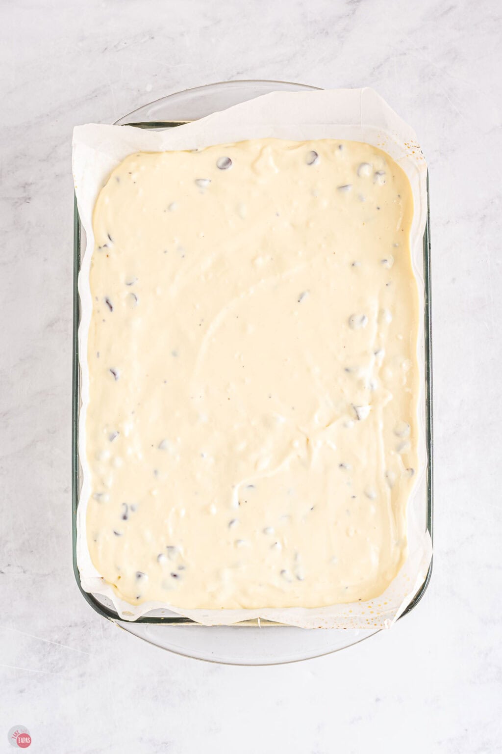 Chocolate Chip Cheesecake Bars - Take Two Tapas