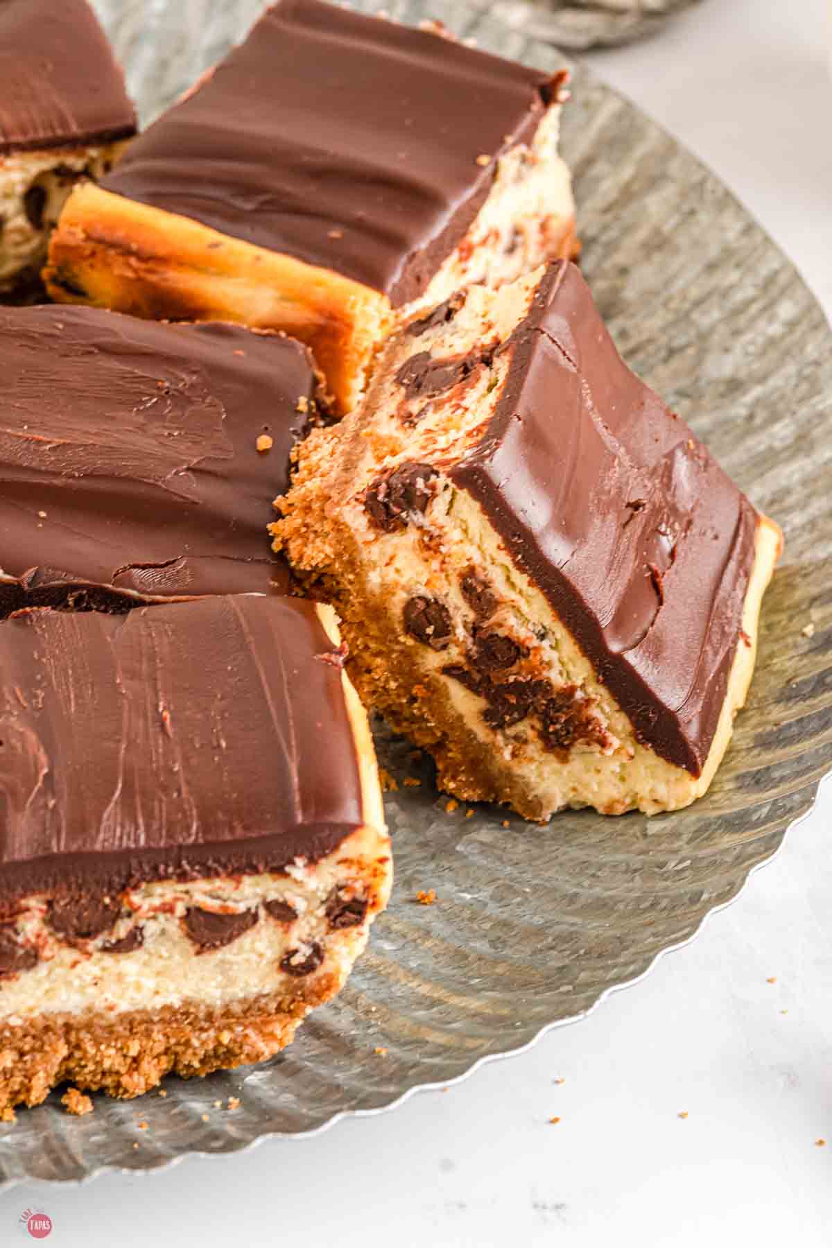 bars cut and placed sideways on a plate