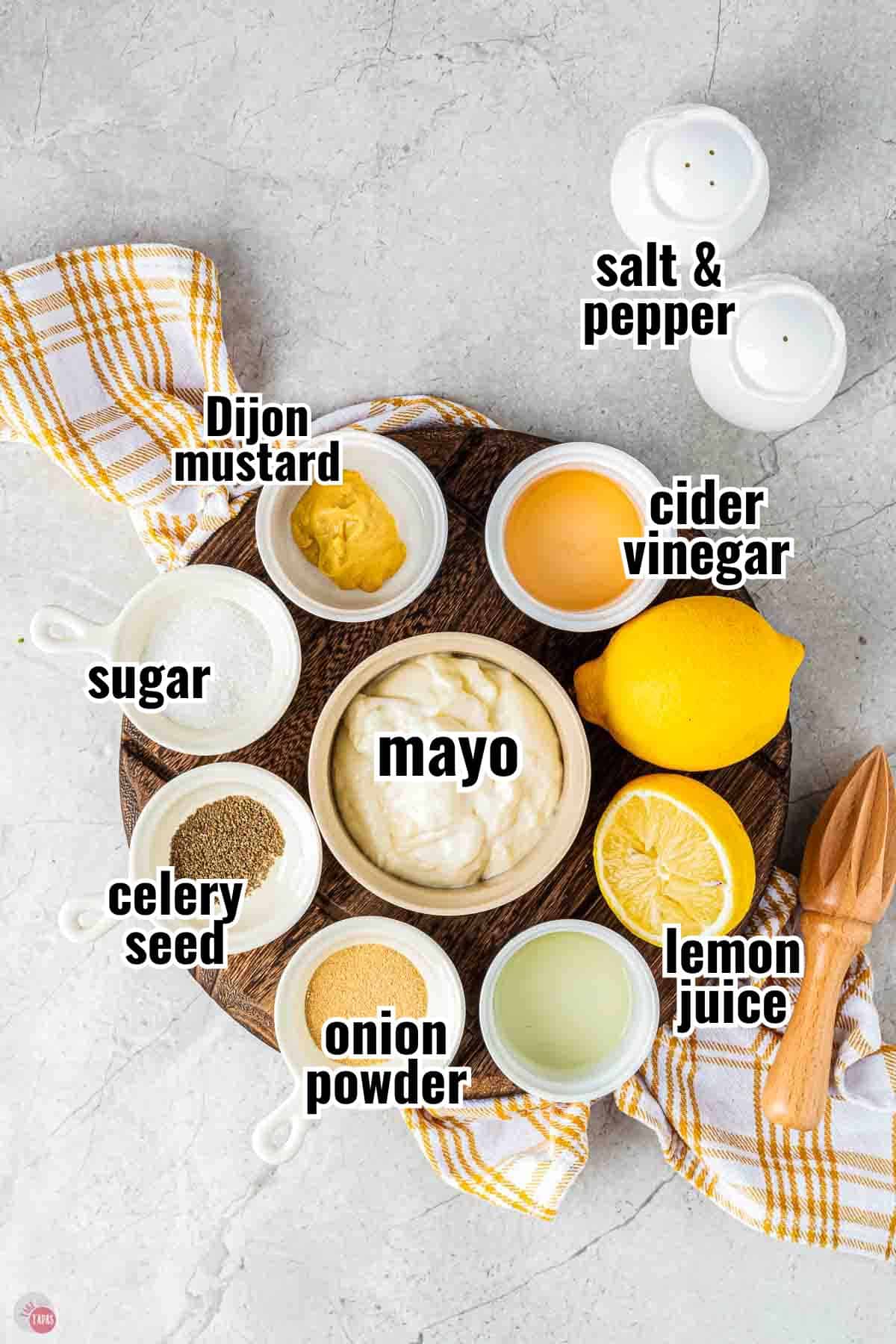individual ingredients for a recipe with text overlay labeling them
