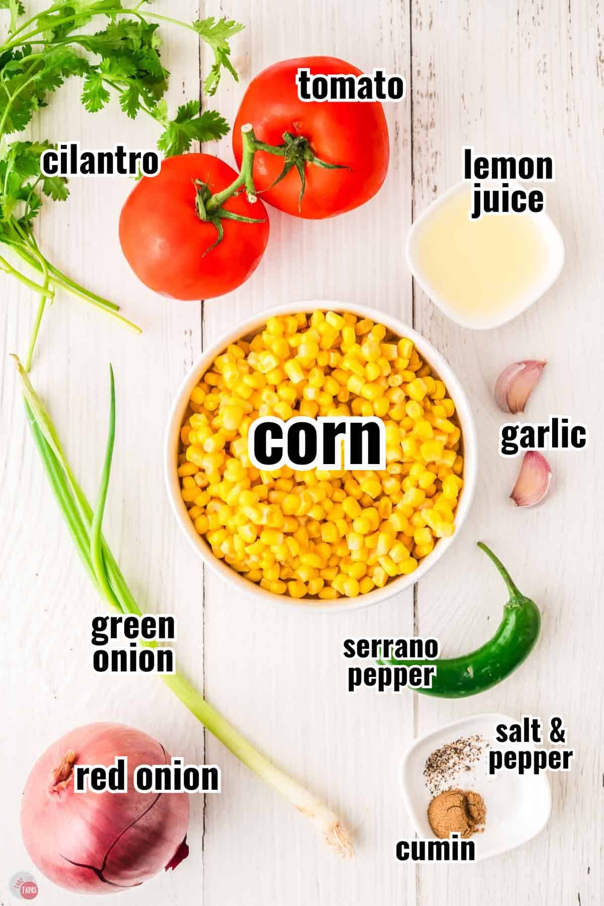 individual ingredients for a recipe with text overlay labeling them
