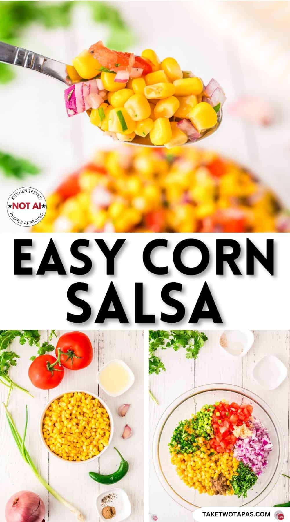 Pinterest pin image for corn salsa recipe